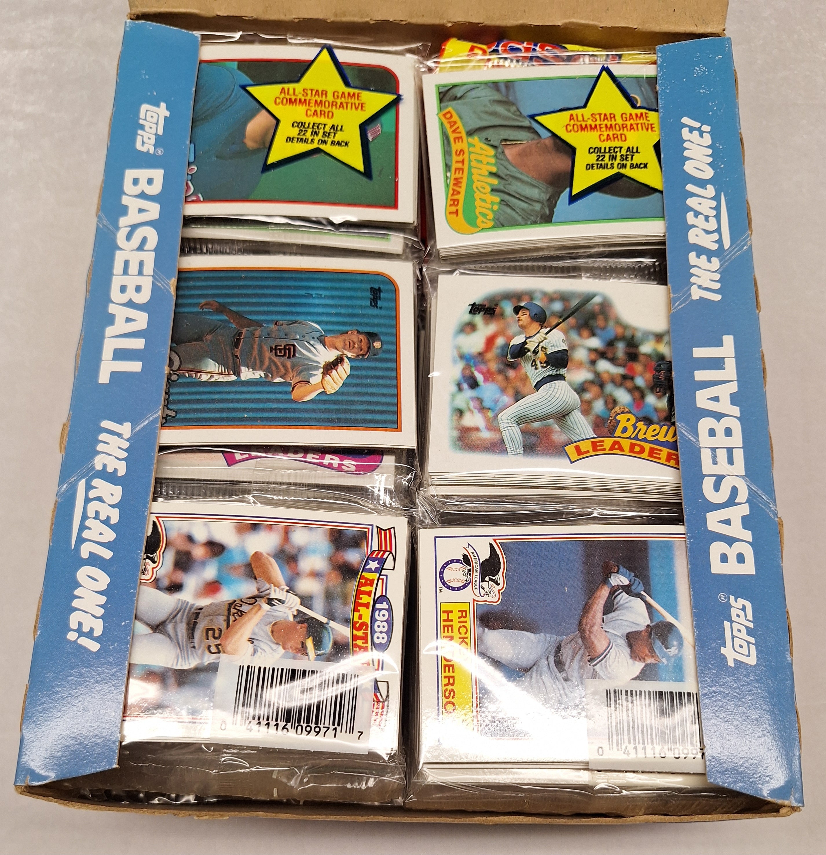 1989 Topps Baseball Rack Pack Box of 24