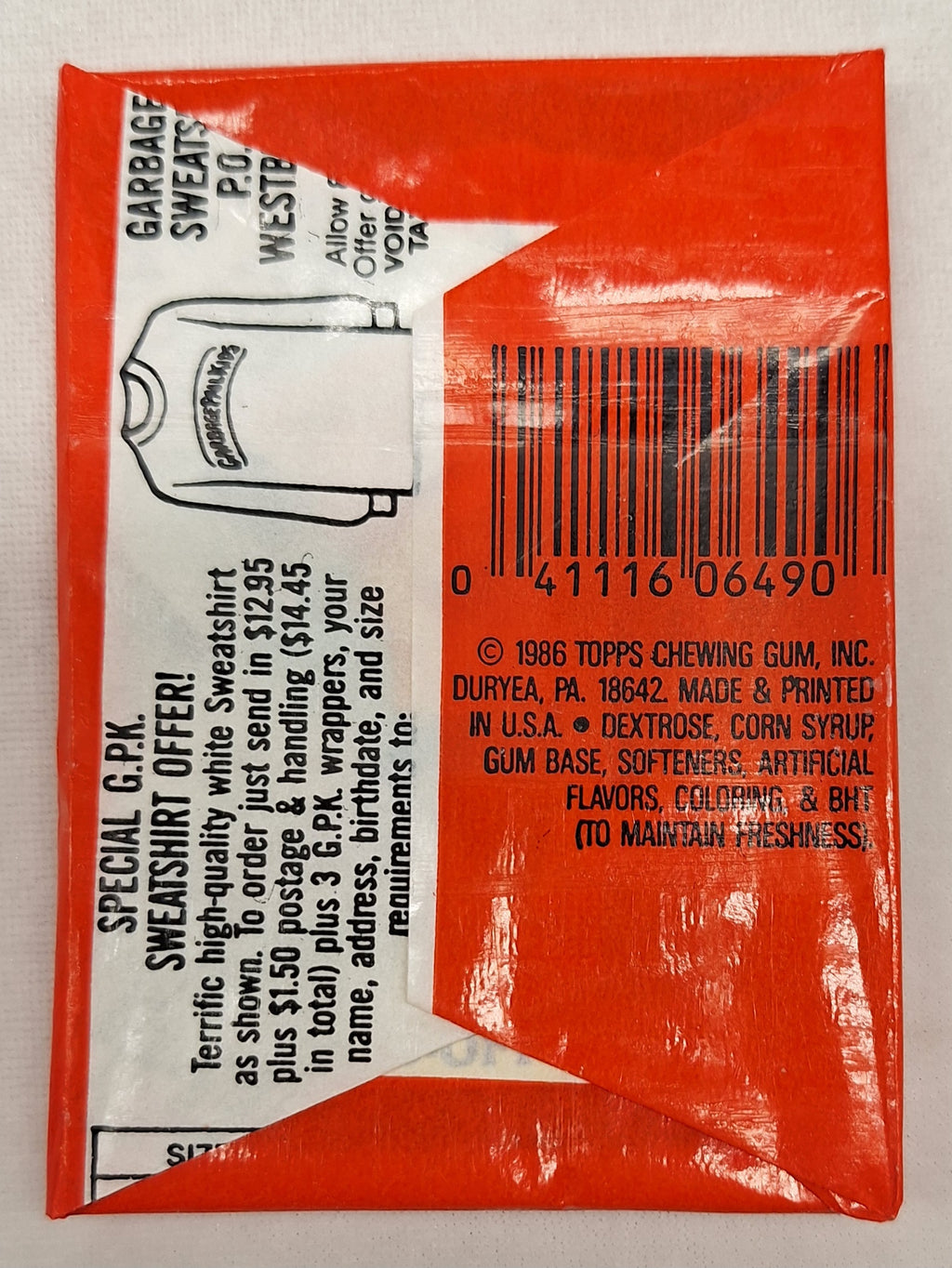 1986 Garbage Pail Kids Wax Pack
