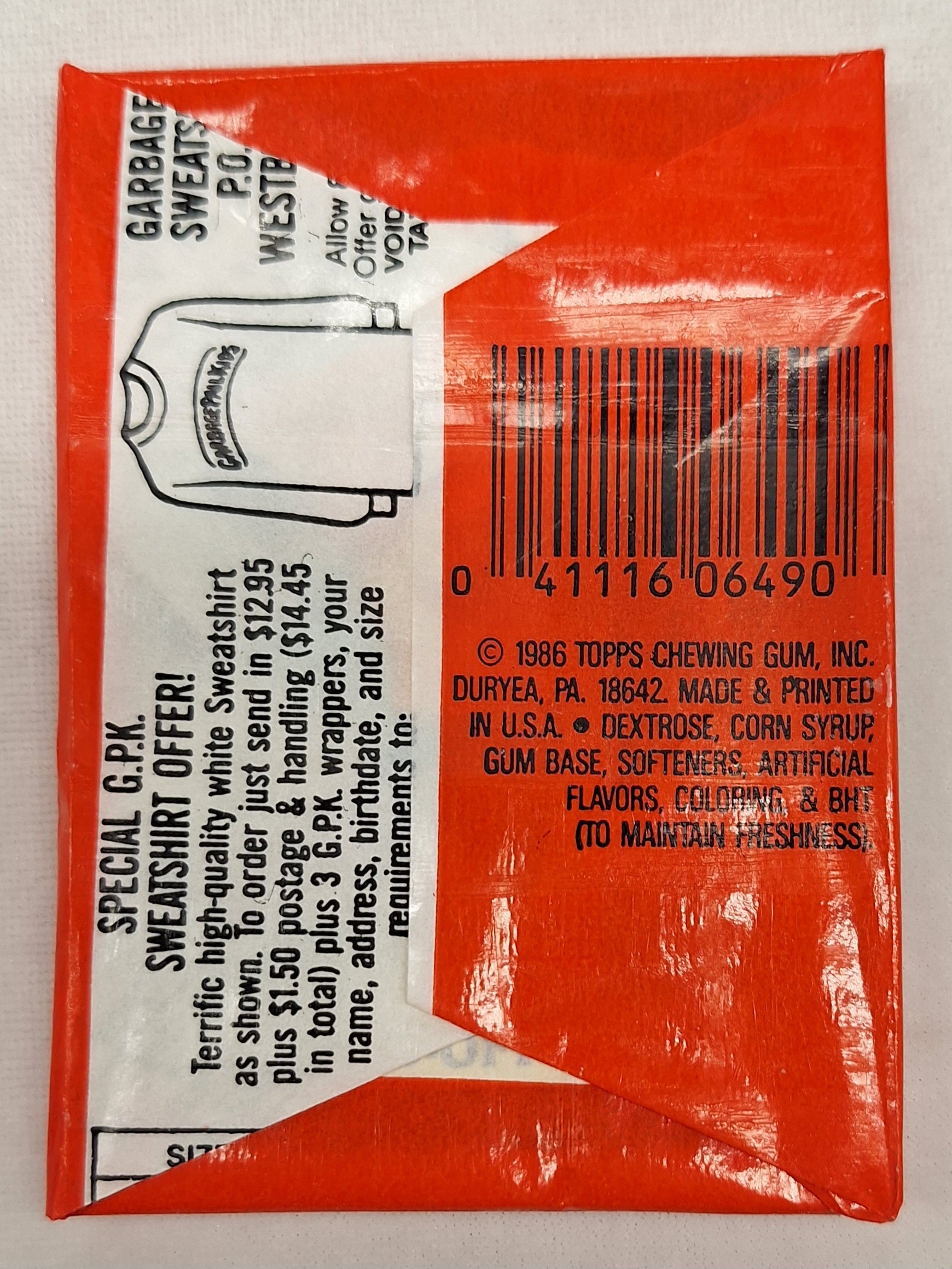 1986 Garbage Pail Kids Wax Pack