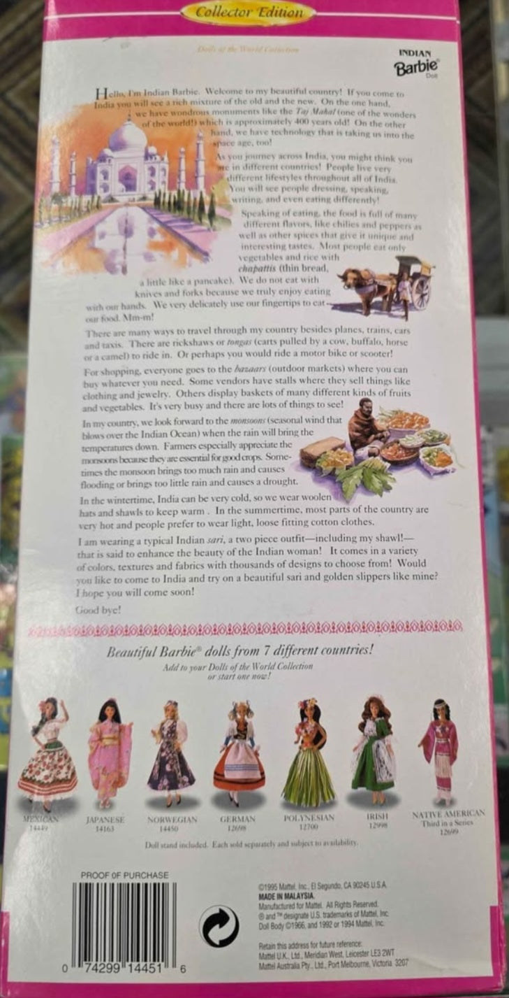Indian Barbie – Dolls of the World Collection