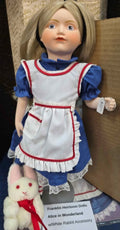 Franklin Heirloom Dolls “Alice in Wonderland” w/ White Rabbit Accessory