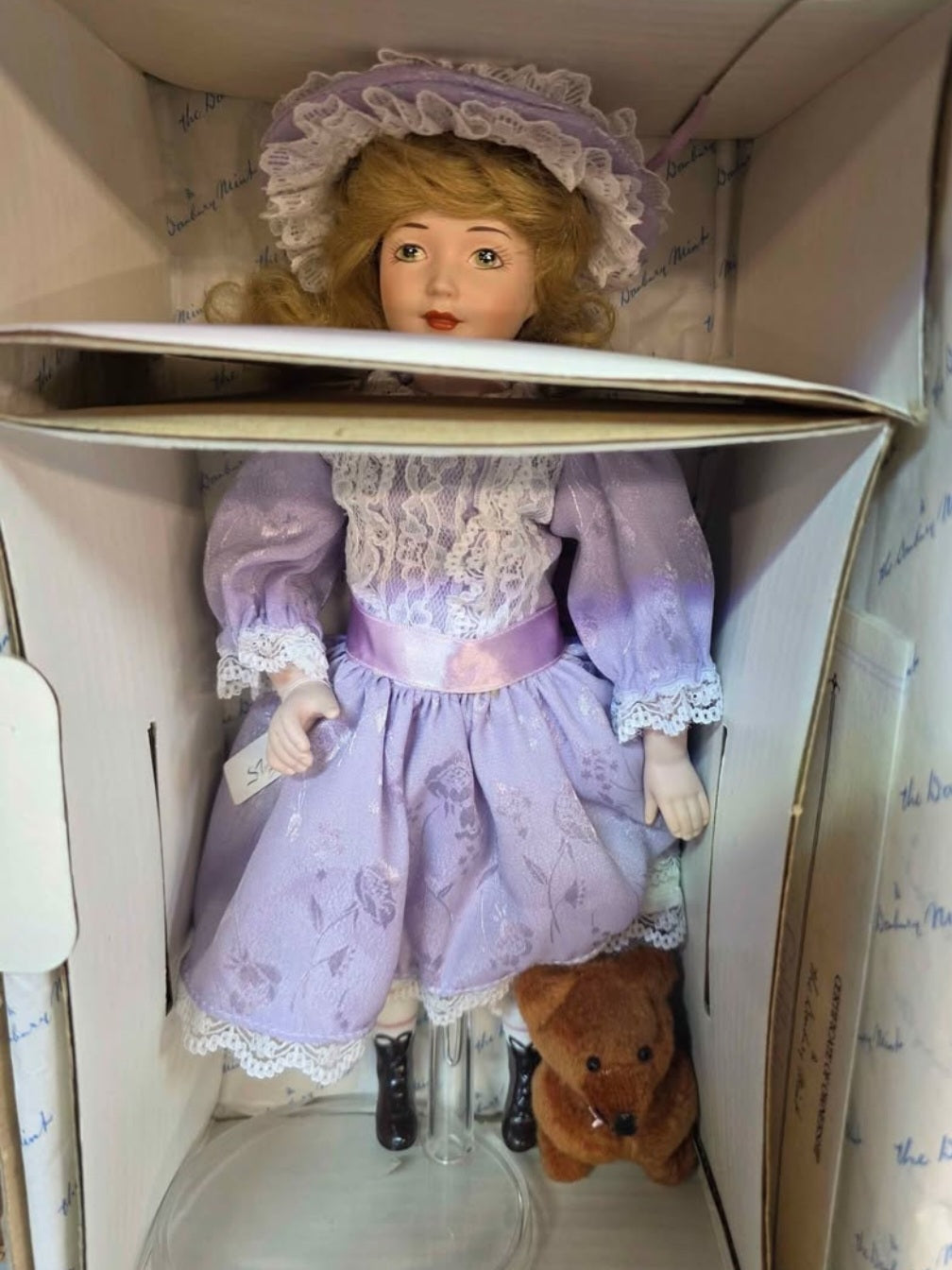 The Danbury Mint “Goldilocks” Doll w/ Bear Accessory & Stand