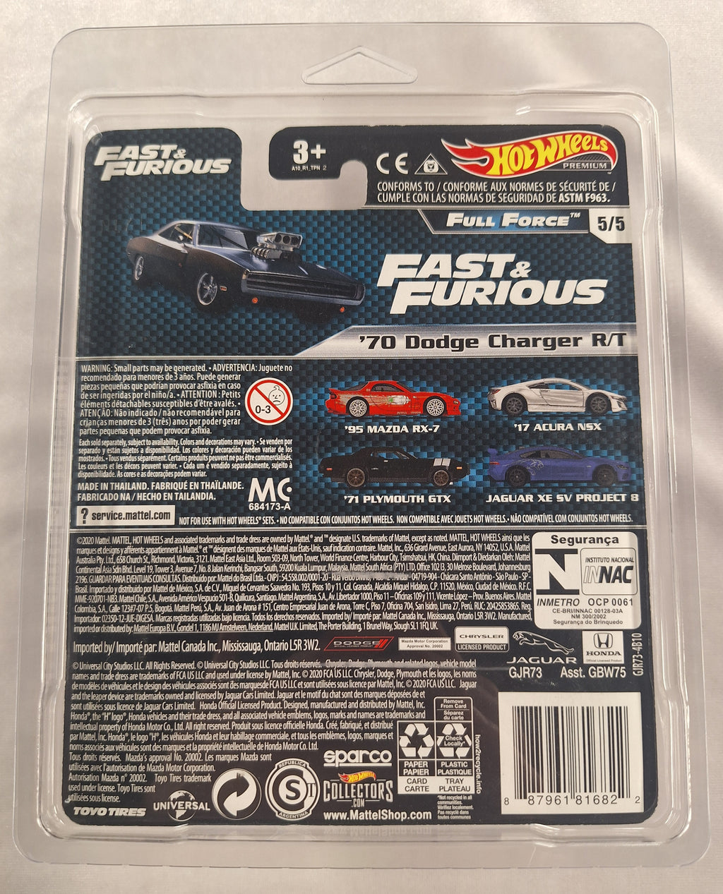 70 Dodge Charger R/T Fast & Furious 5/5 Full Force In Protector