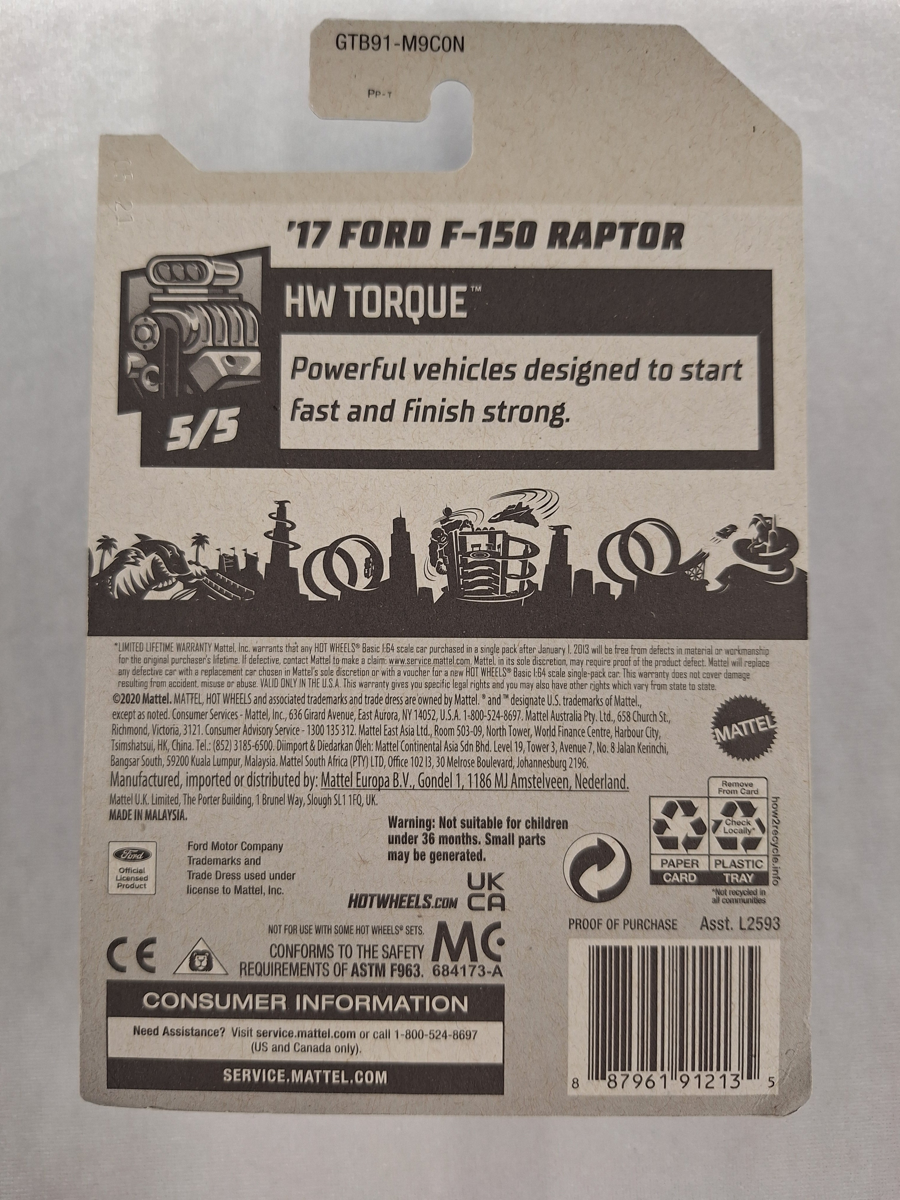 17 Ford F-150 Raptor 5/5 Torque 167/250 Maroon