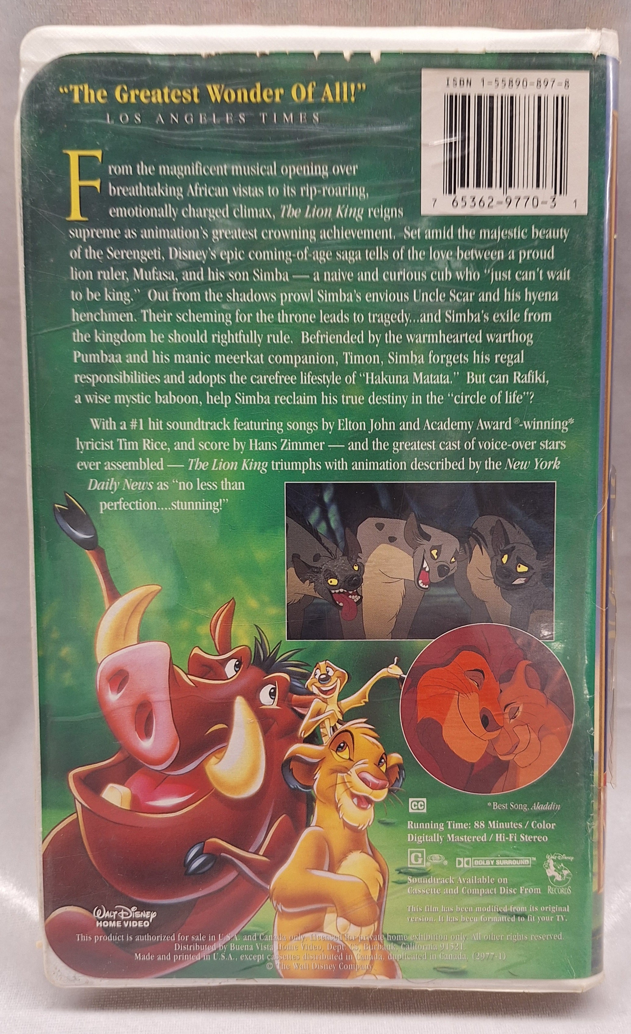 The Lion King VHS