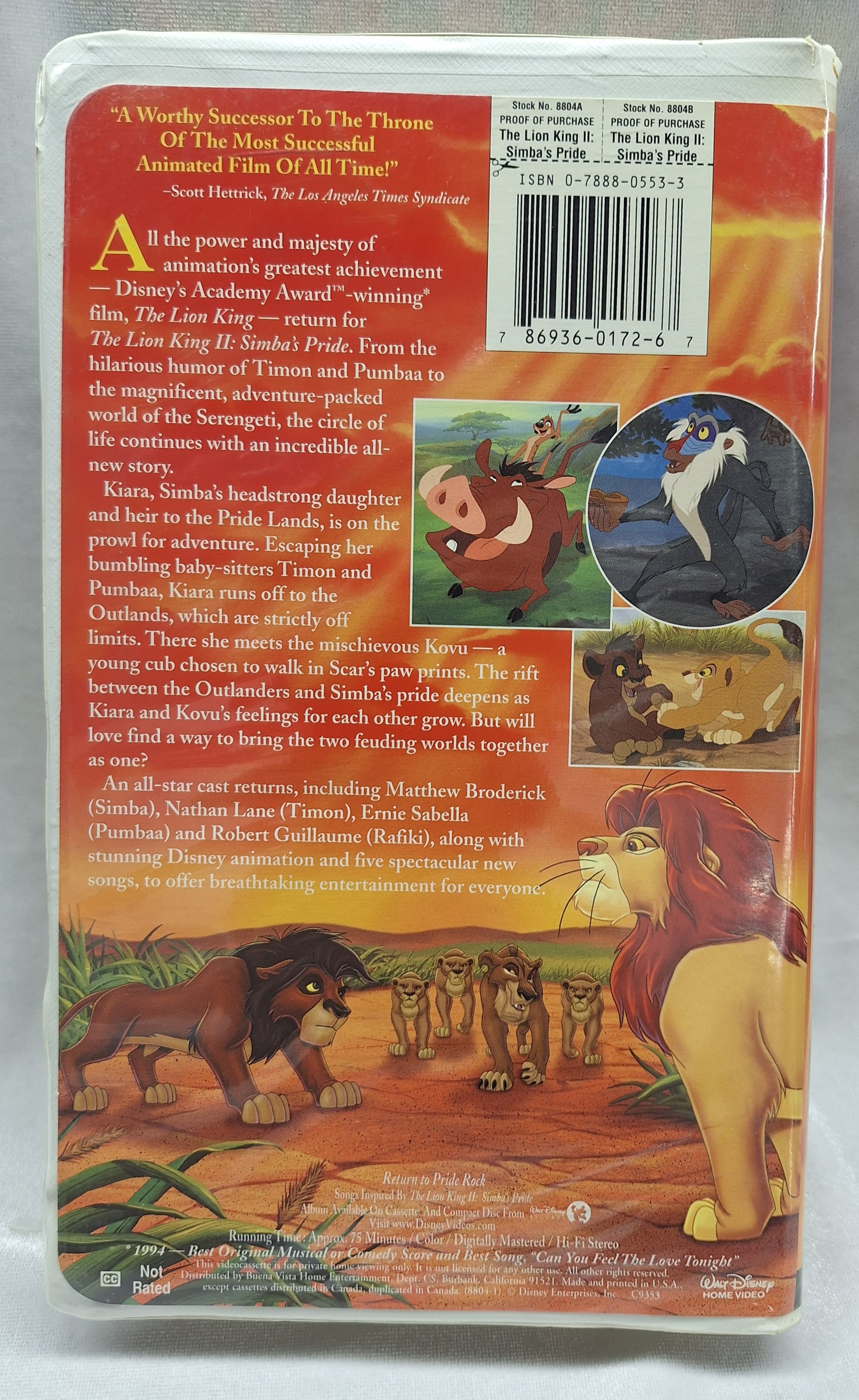 The Lion King II VHS