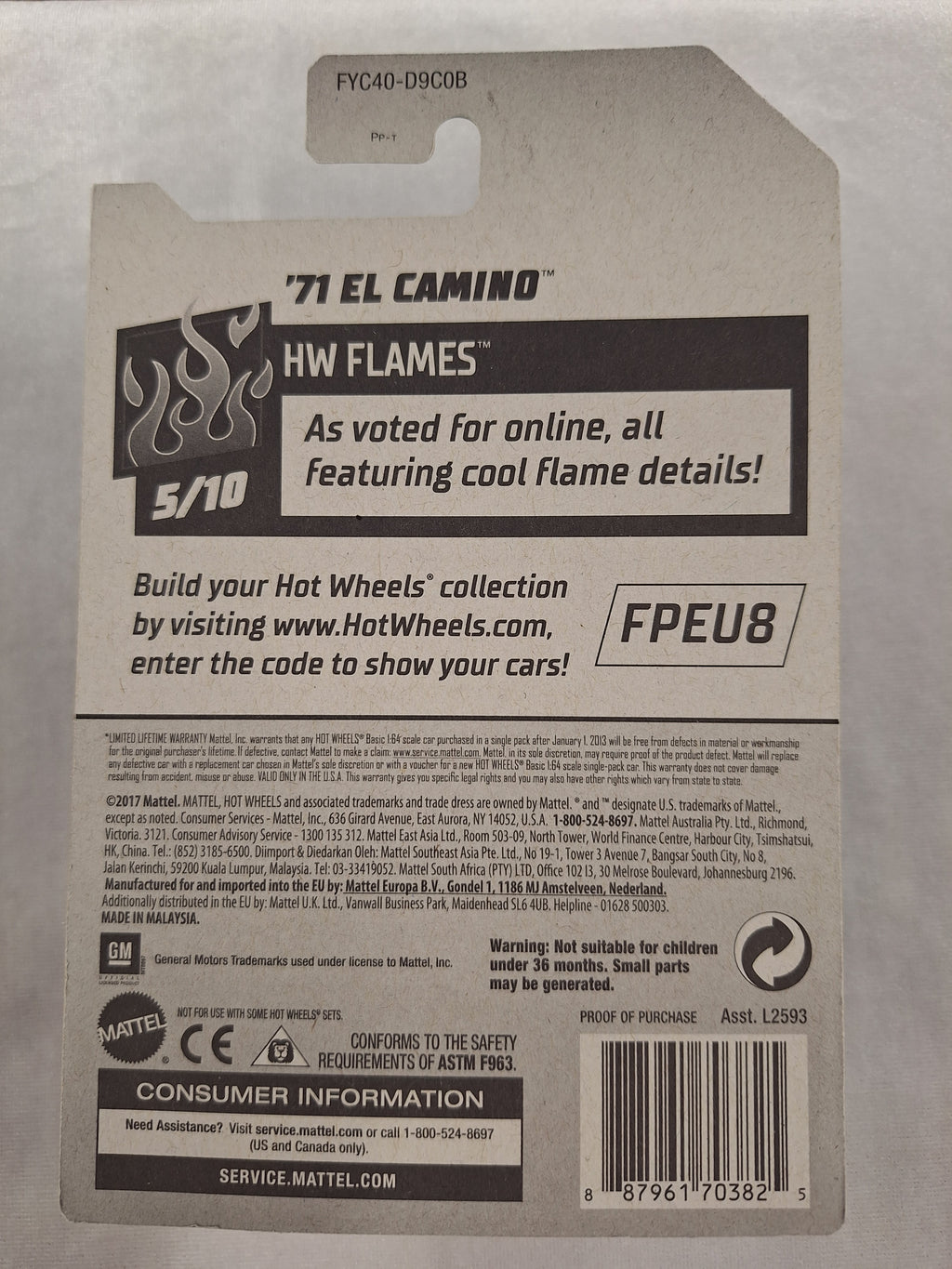 71 El Camino 5/10 Flames 8/250 Green