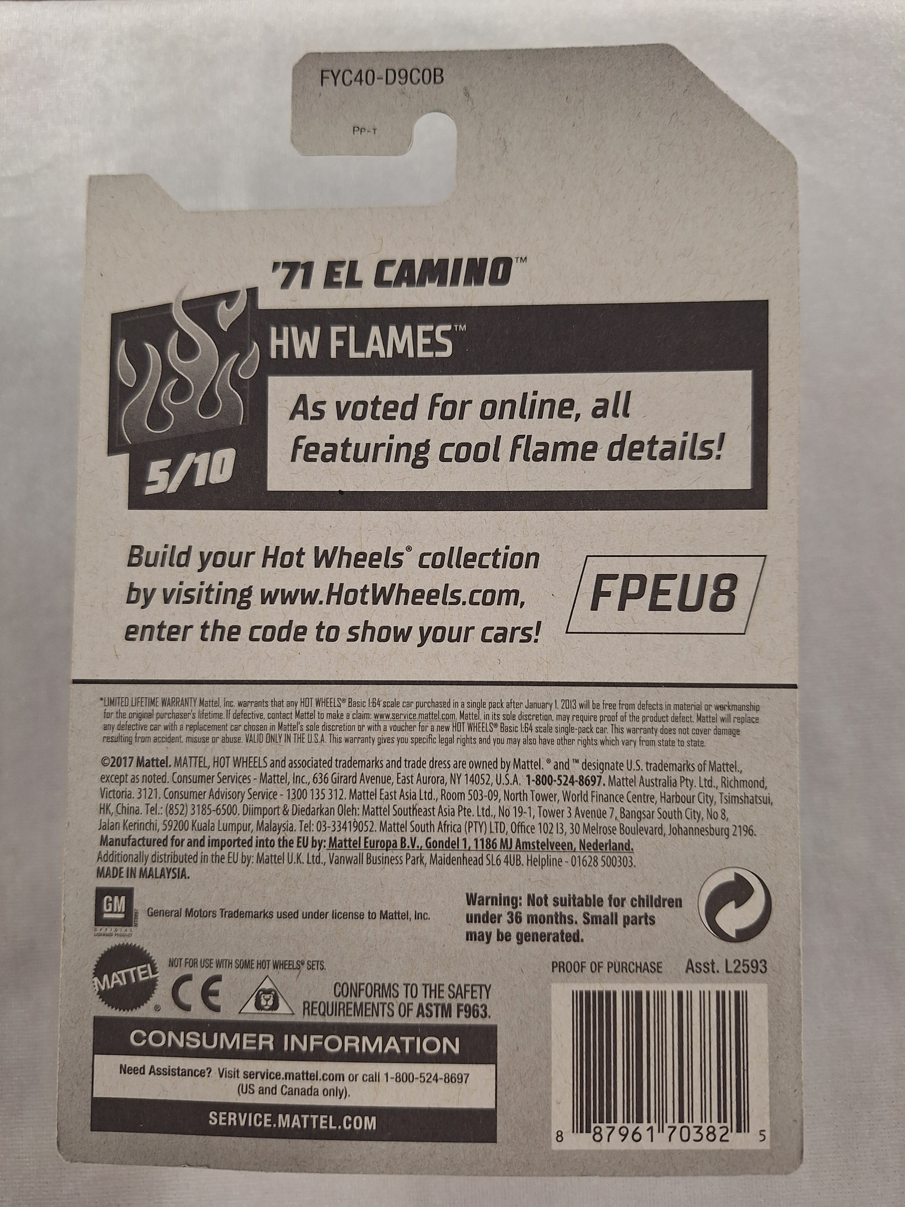 71 El Camino 5/10 Flames 8/250 Green