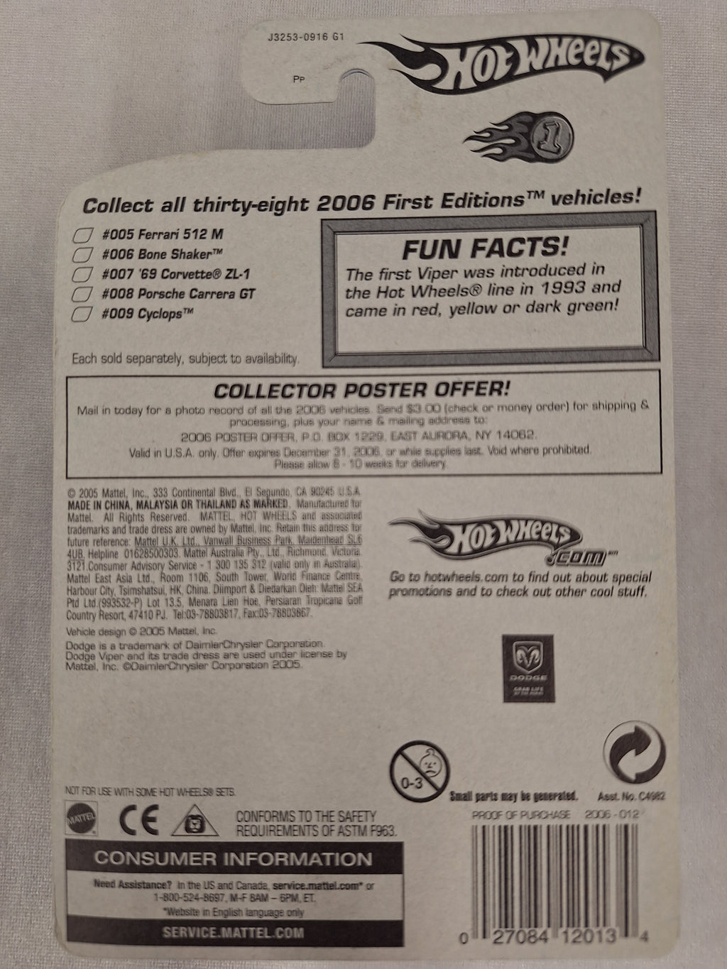 06 Dodge Viper Coupe 12/38 First Editions #12