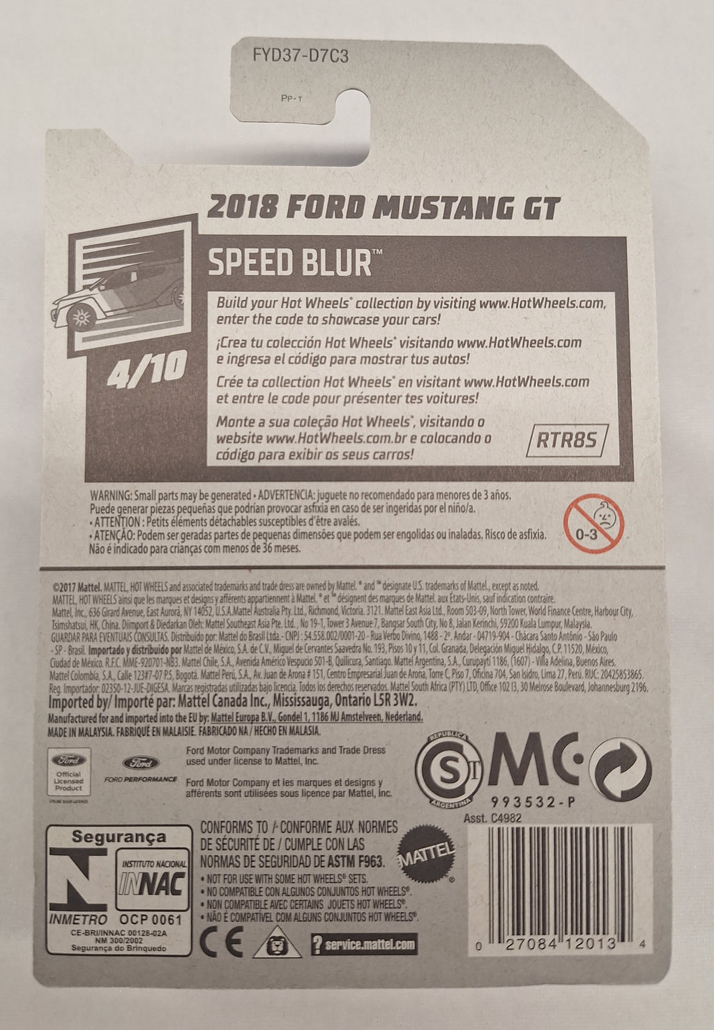 18 Ford Mustang GT 4/10 Speed Blur 113/250