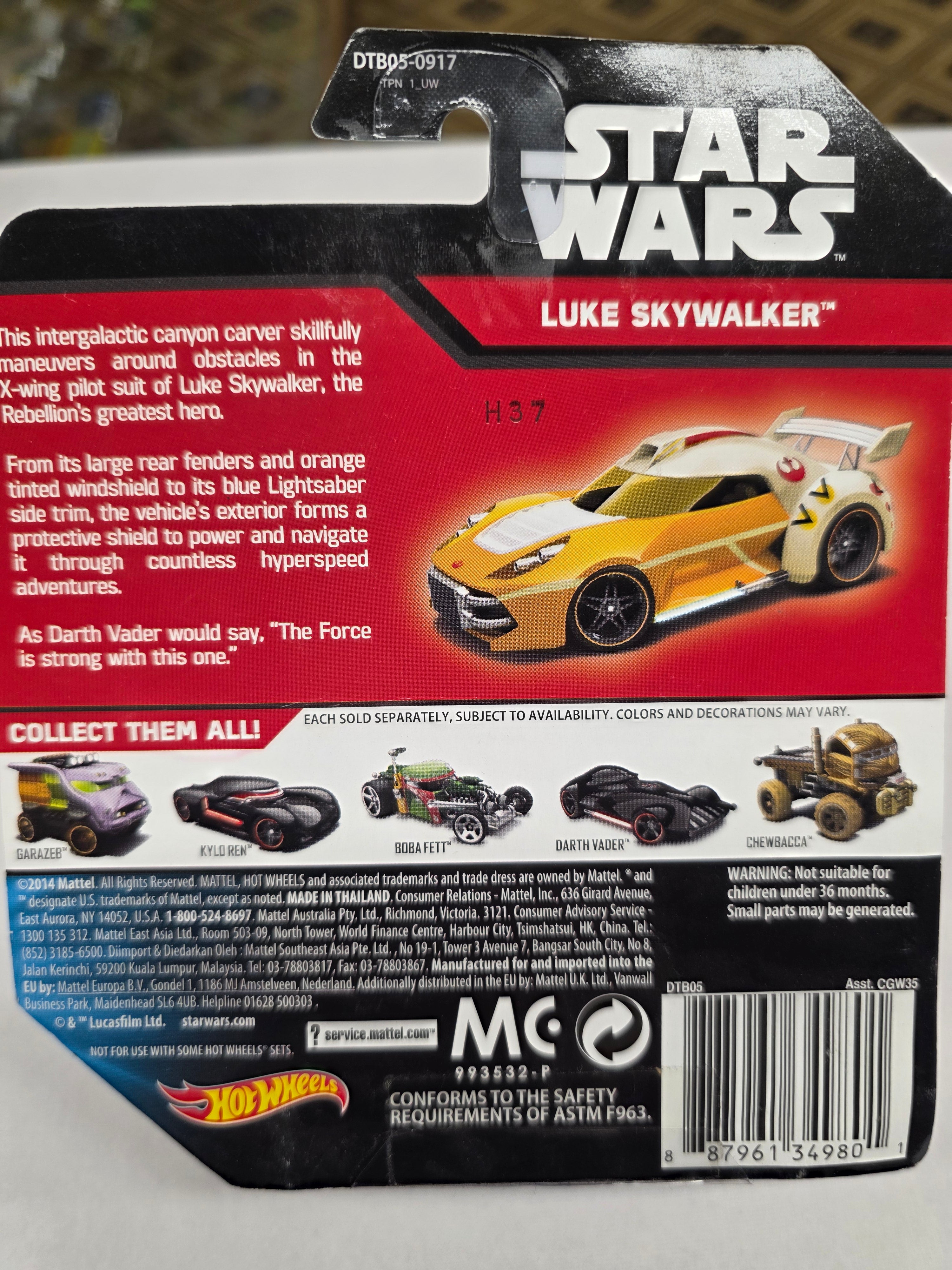 Star Wars Luke Skywalker Character Cars