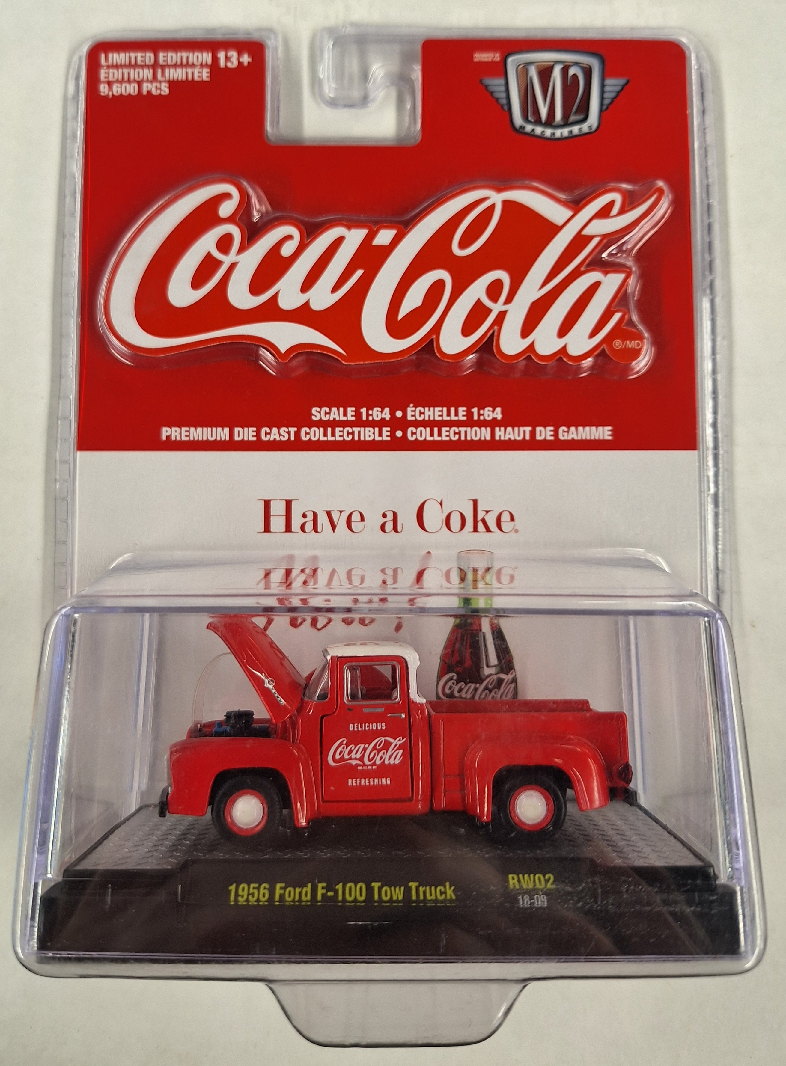 56 Ford F-100 Tow Truck RW02 M2 Machines Coca Cola