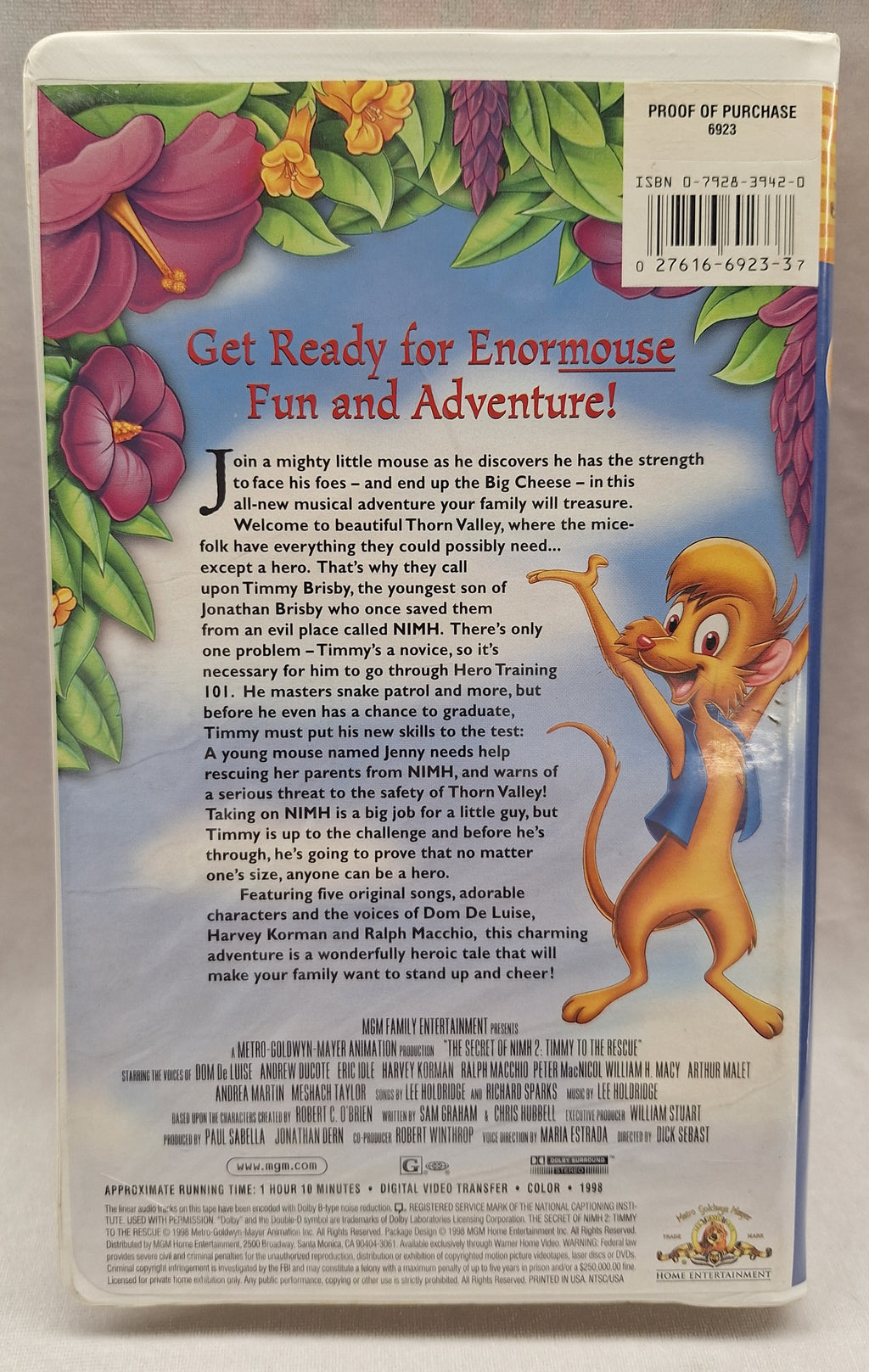 The Secret Of NIMH 2 VHS 1998