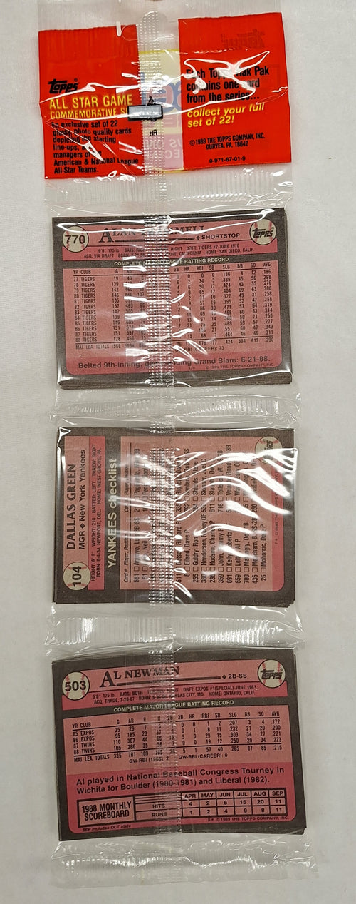 1989 Topps Baseball Rack Pack