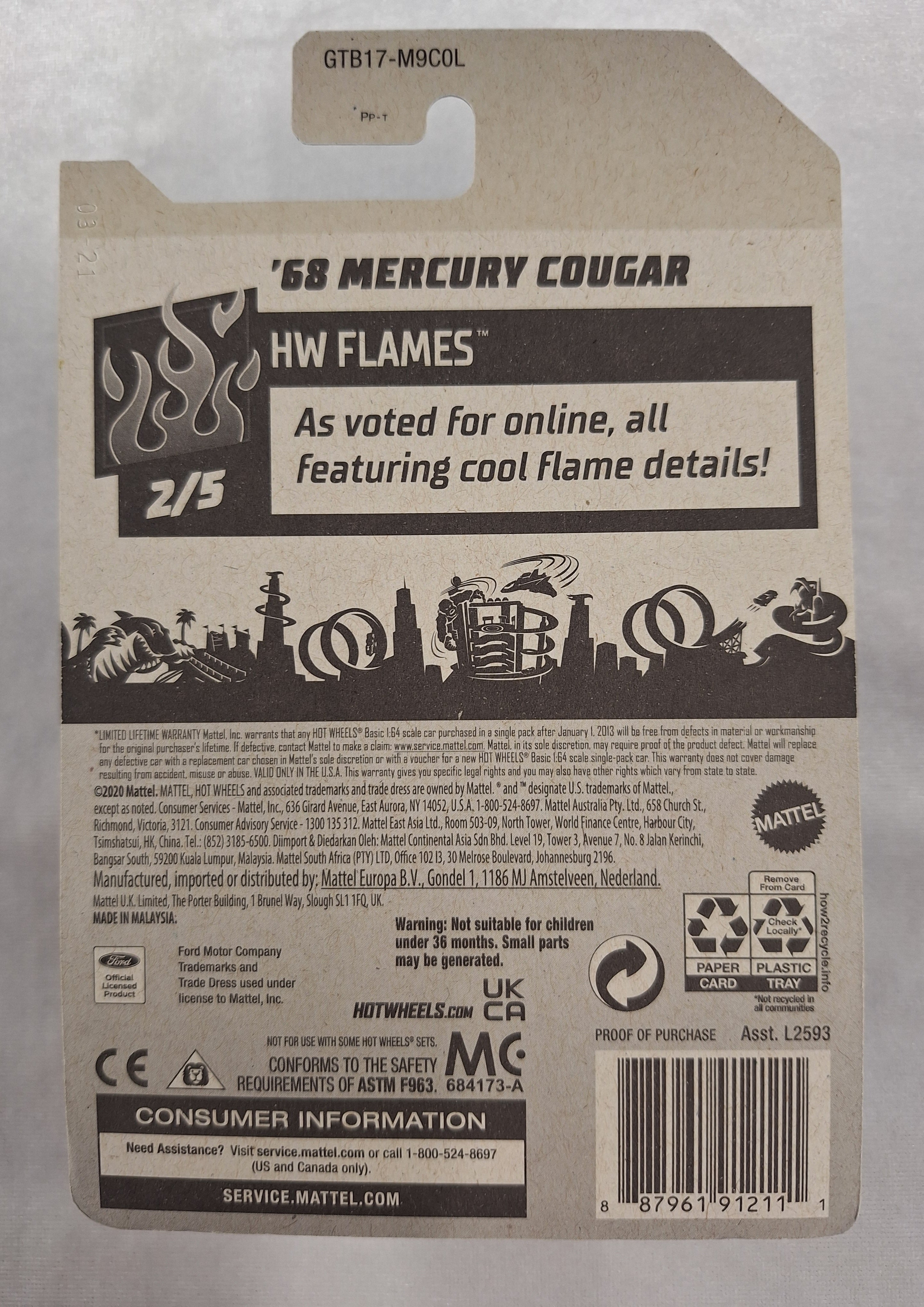 68 Mercury Cougar 2/5 Flames 207/250