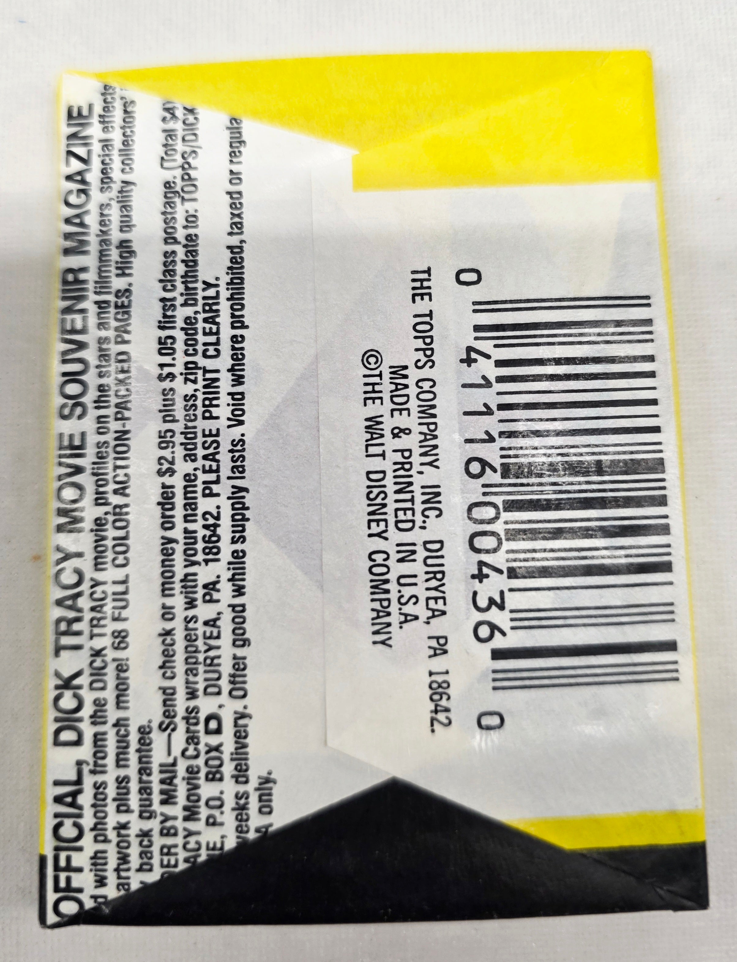 1990 Dick Tracy Wax Pack