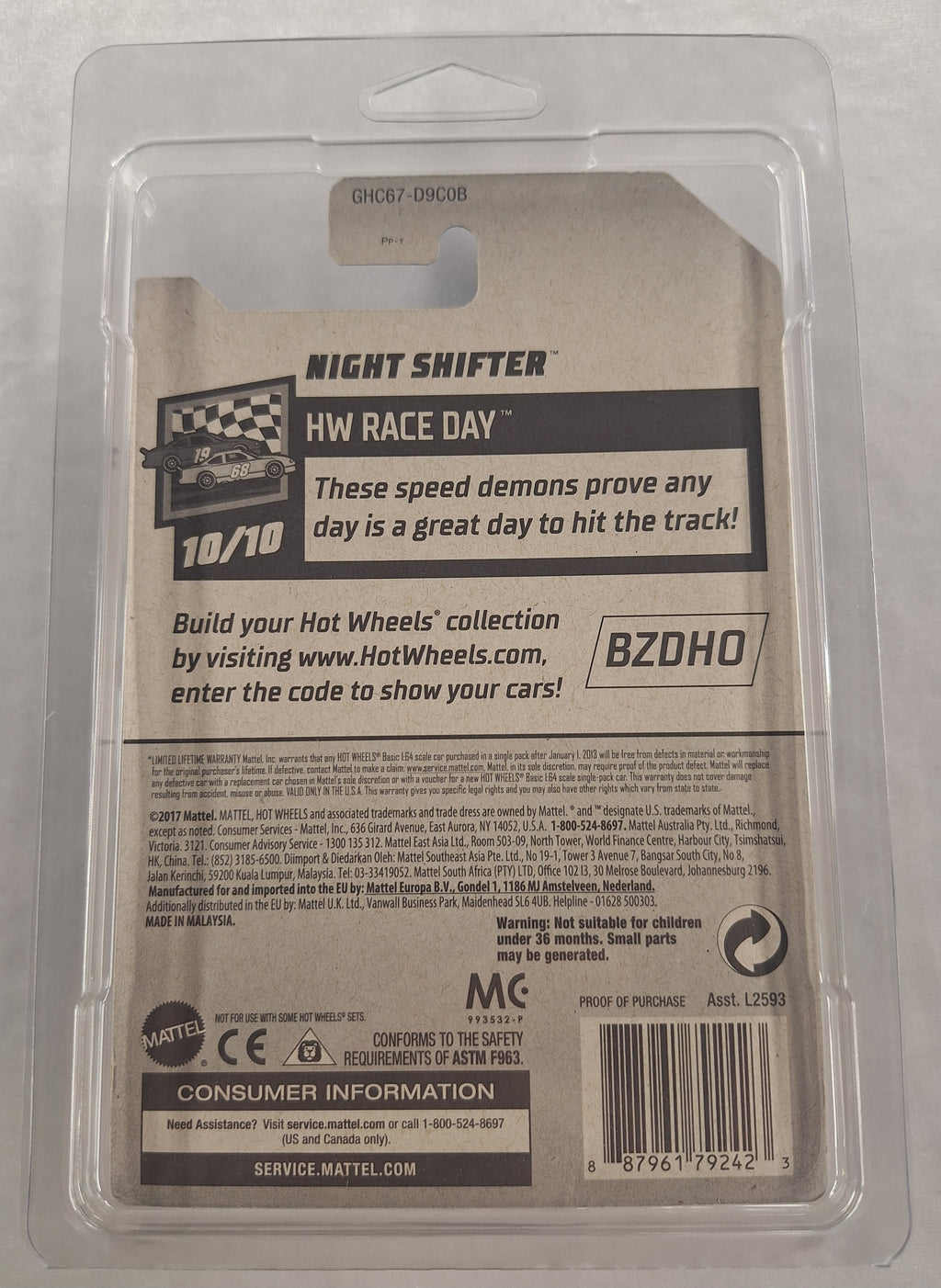 Night Shifter 10/10 Race Day 12/250 In Protector