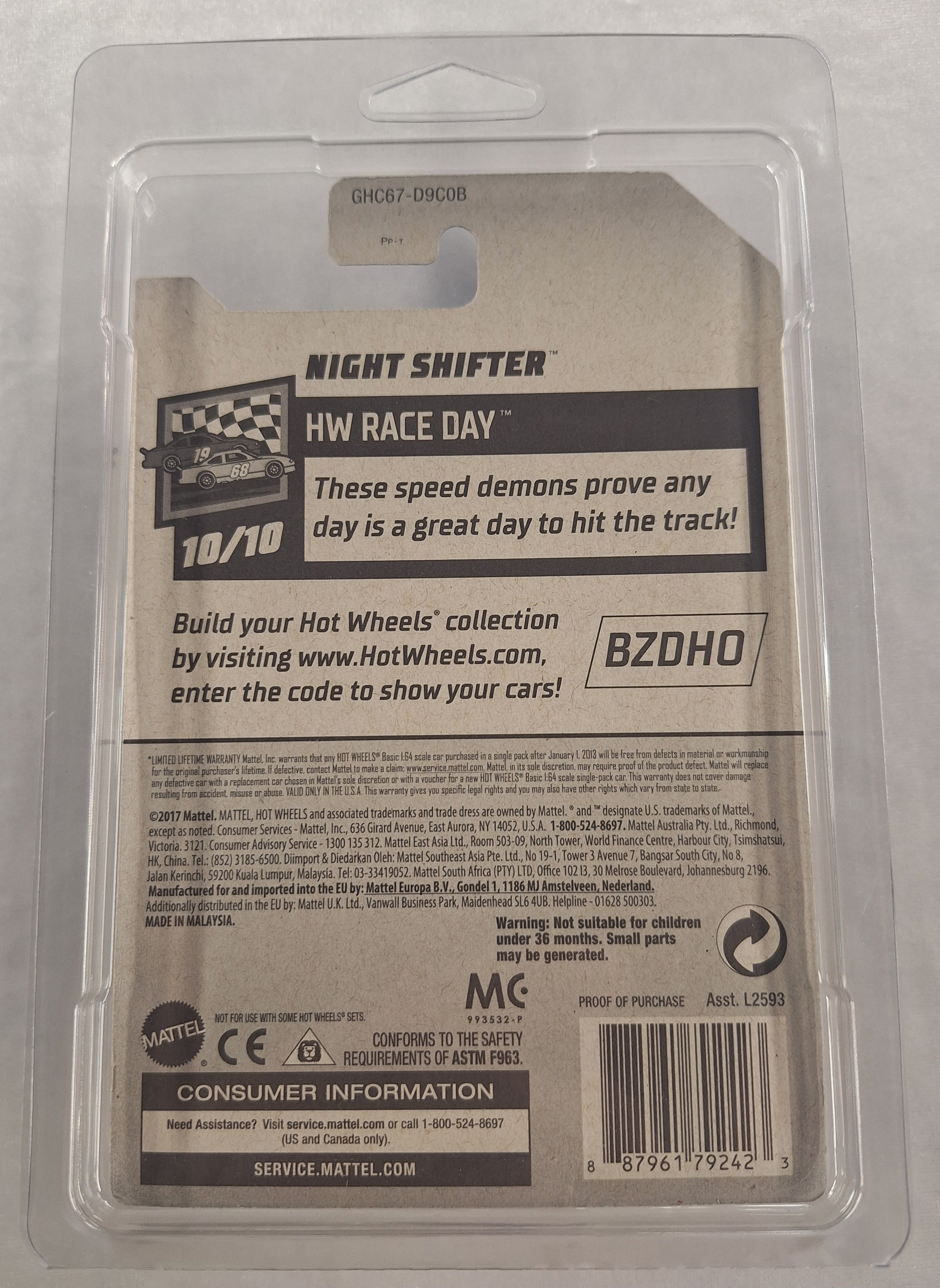 Night Shifter 10/10 Race Day 12/250 In Protector