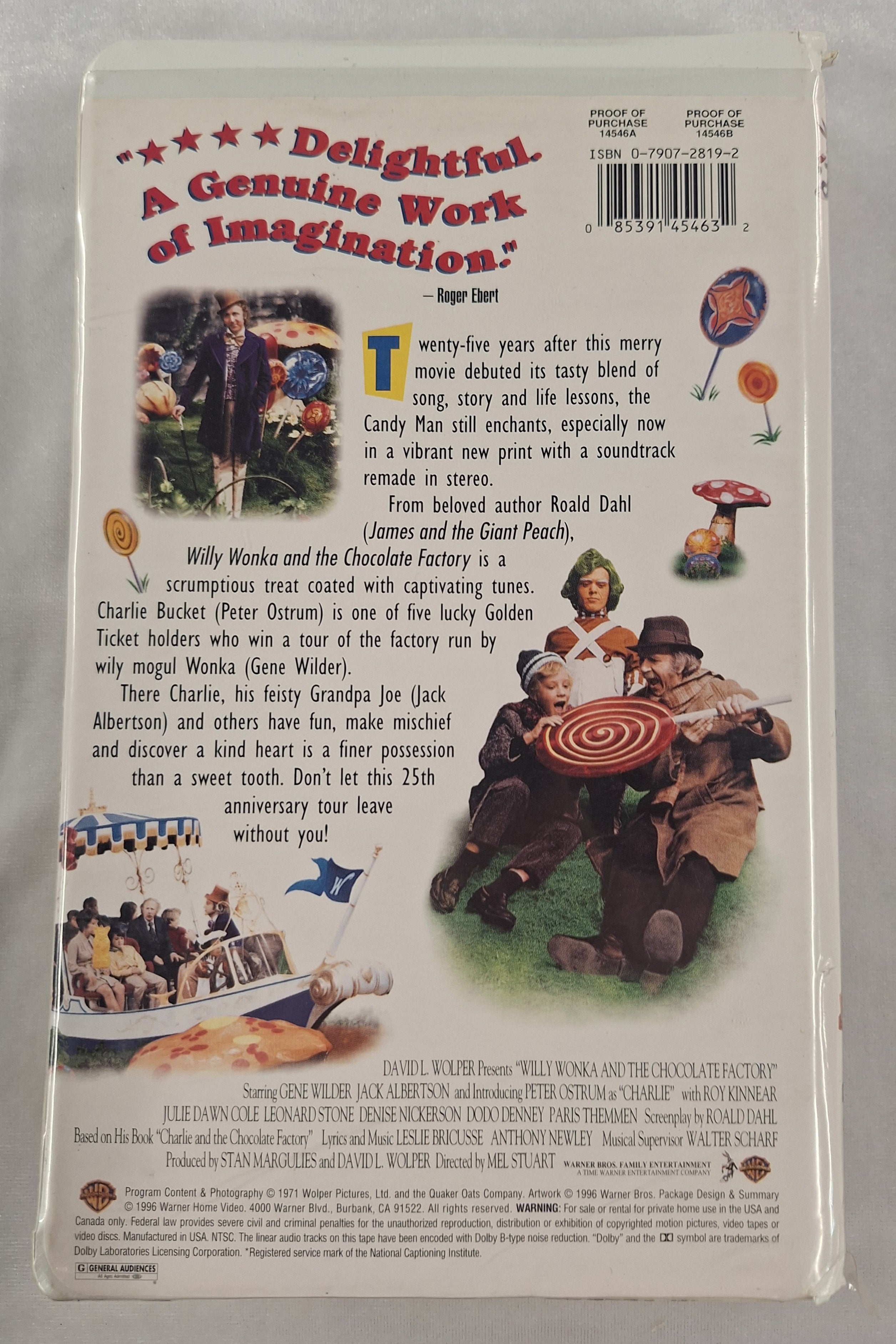 Willy Wonks & The Chocolate Factory VHS 25th Anniversary