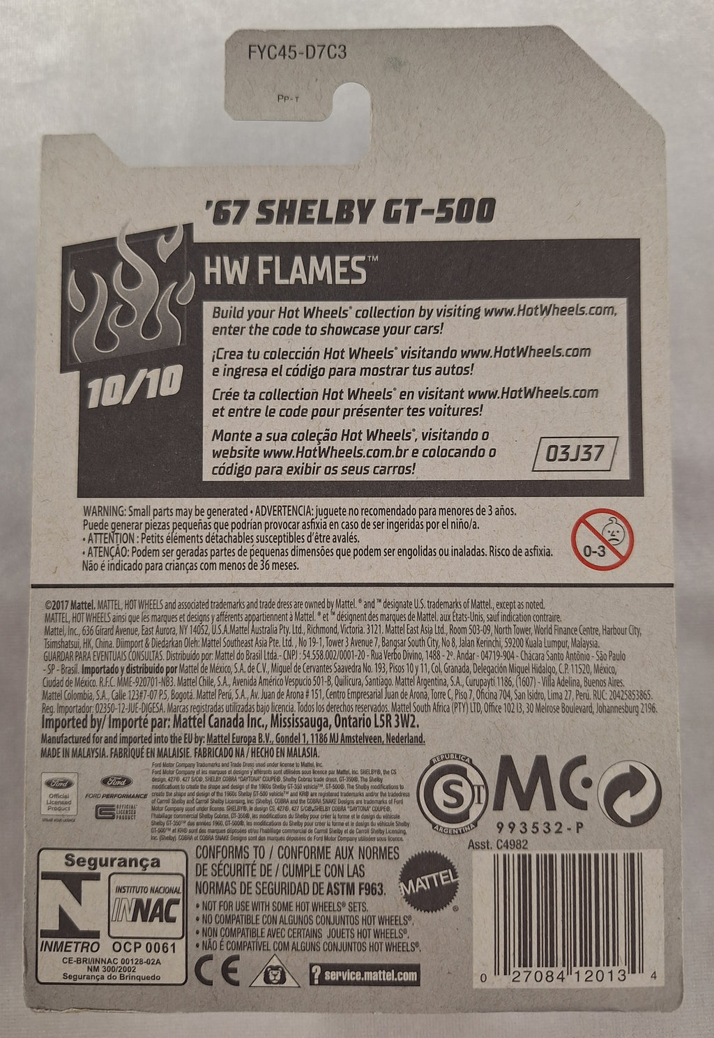 67 Shelby GT-500 10/10 Flames 33/250 Blue