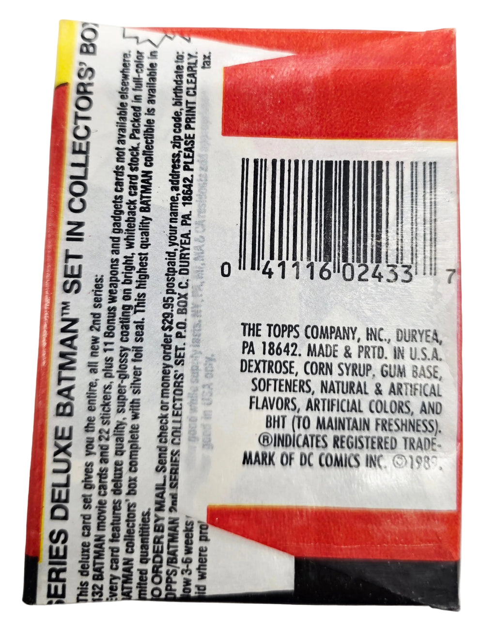 1989 Batman 2nd Series Wax Pack
