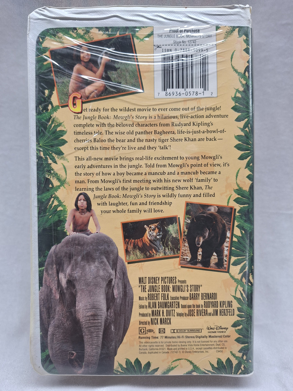 The Jungle Book Mowgli's Story VHS