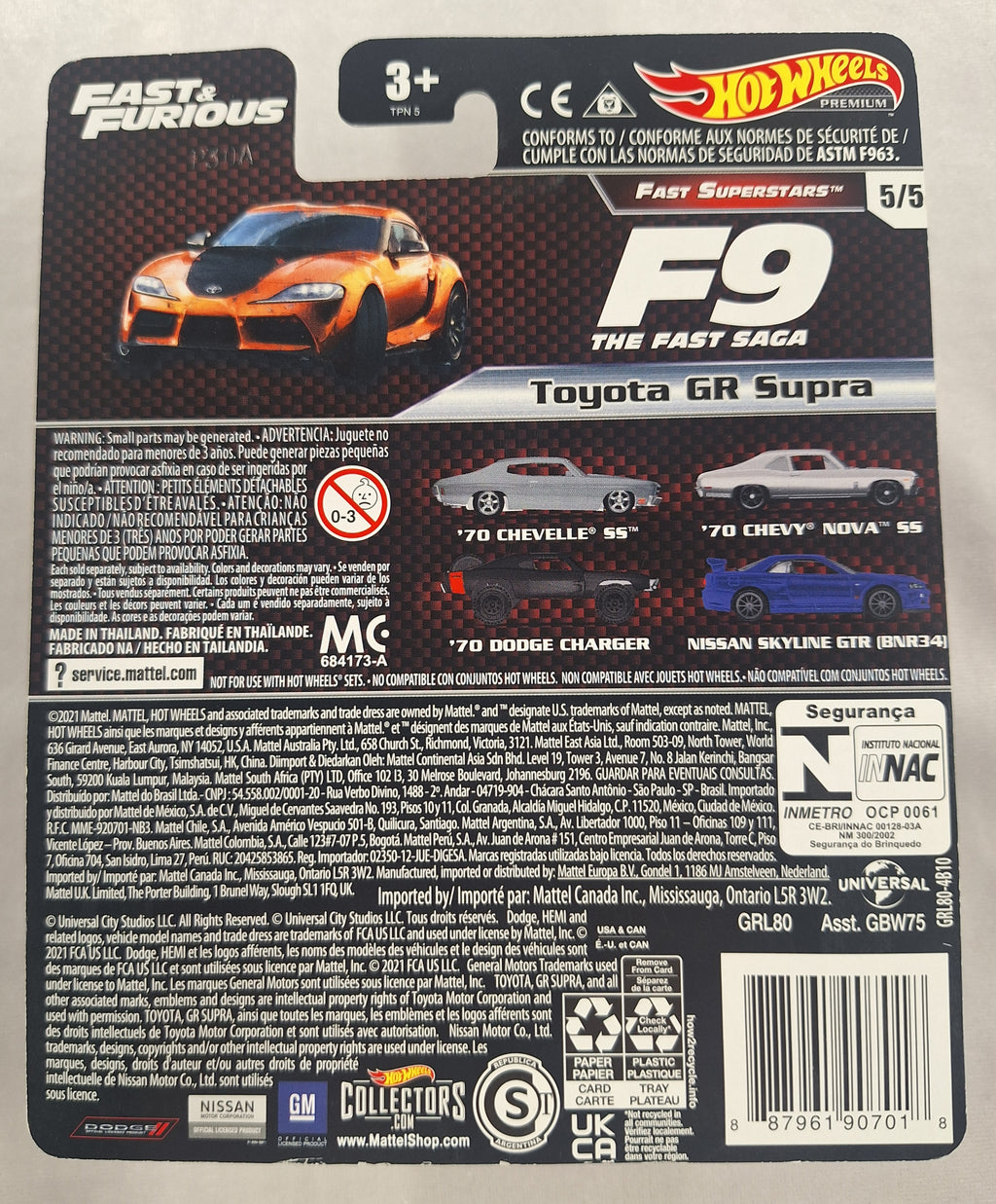 Toyota GR Supra Fast & Furious 5/5 Fast Superstars In Protector
