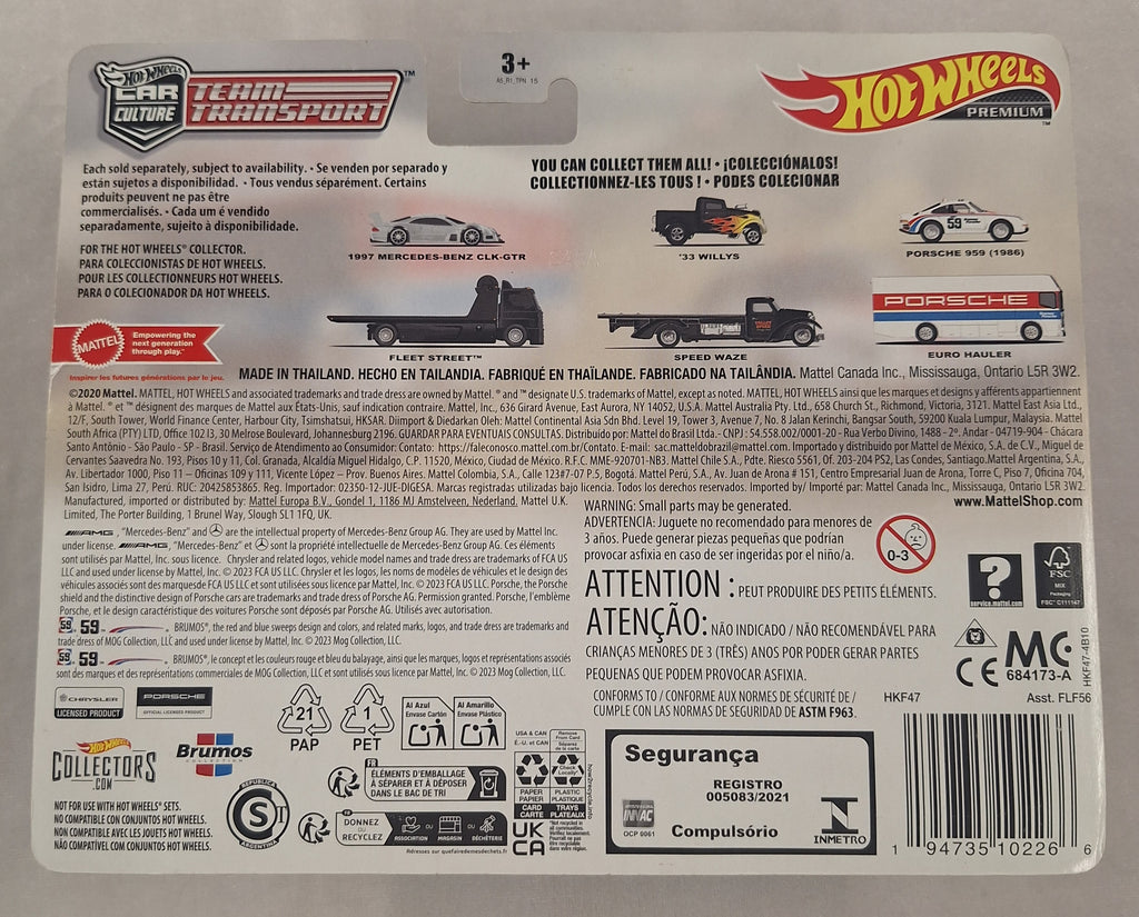 86 Porsche 959 Euro Hauler #61 Team Transport