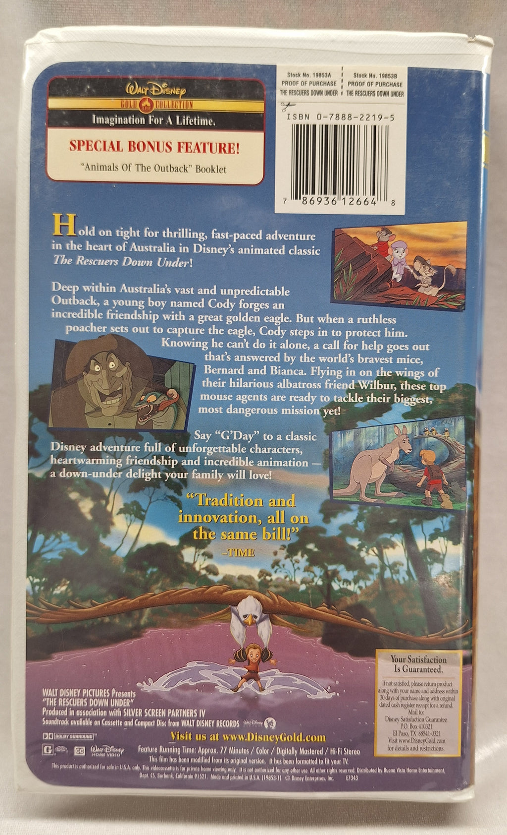 The Rescuers Down Under VHS