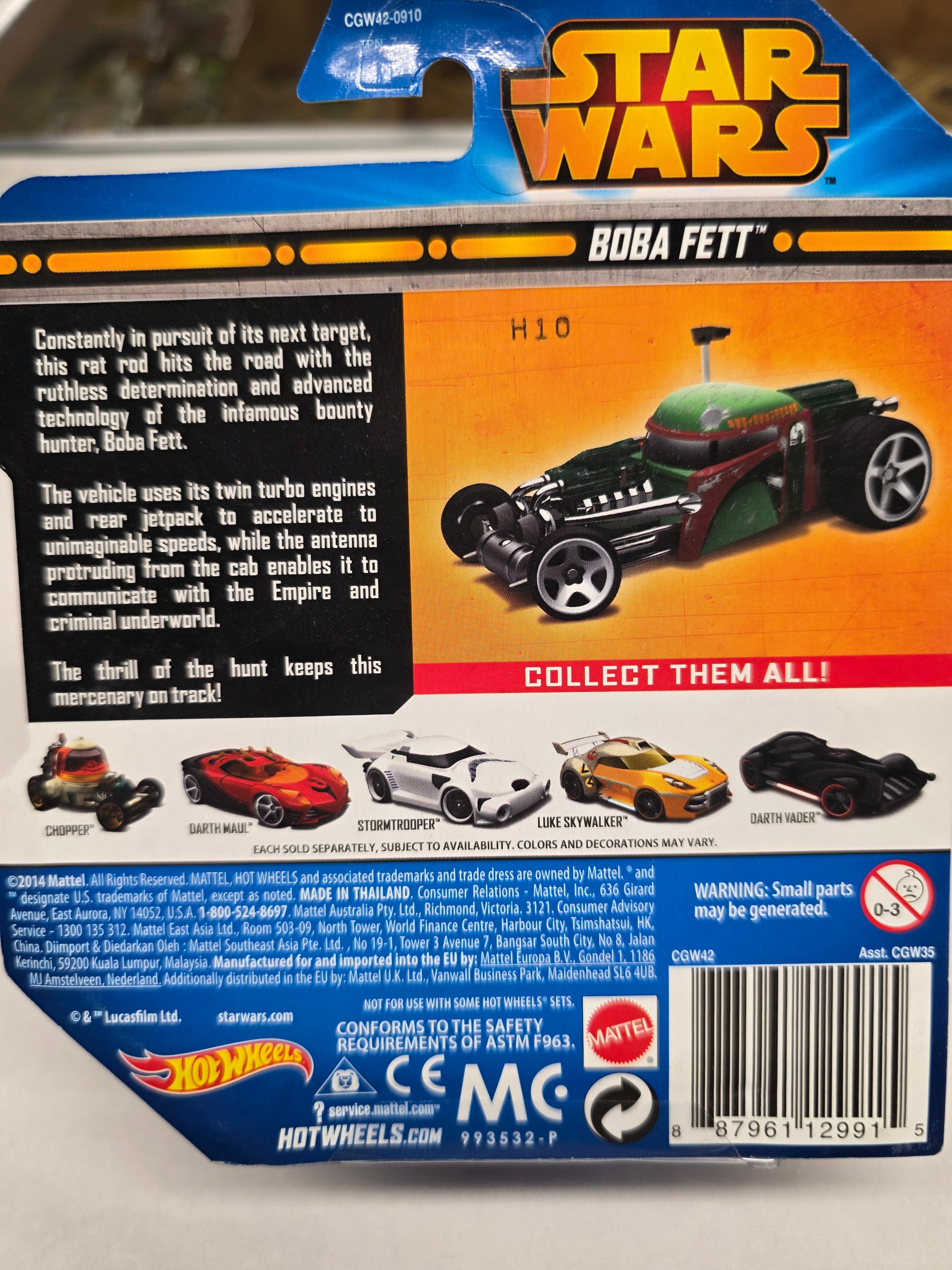 Star Wars Boba Fett Character Cars