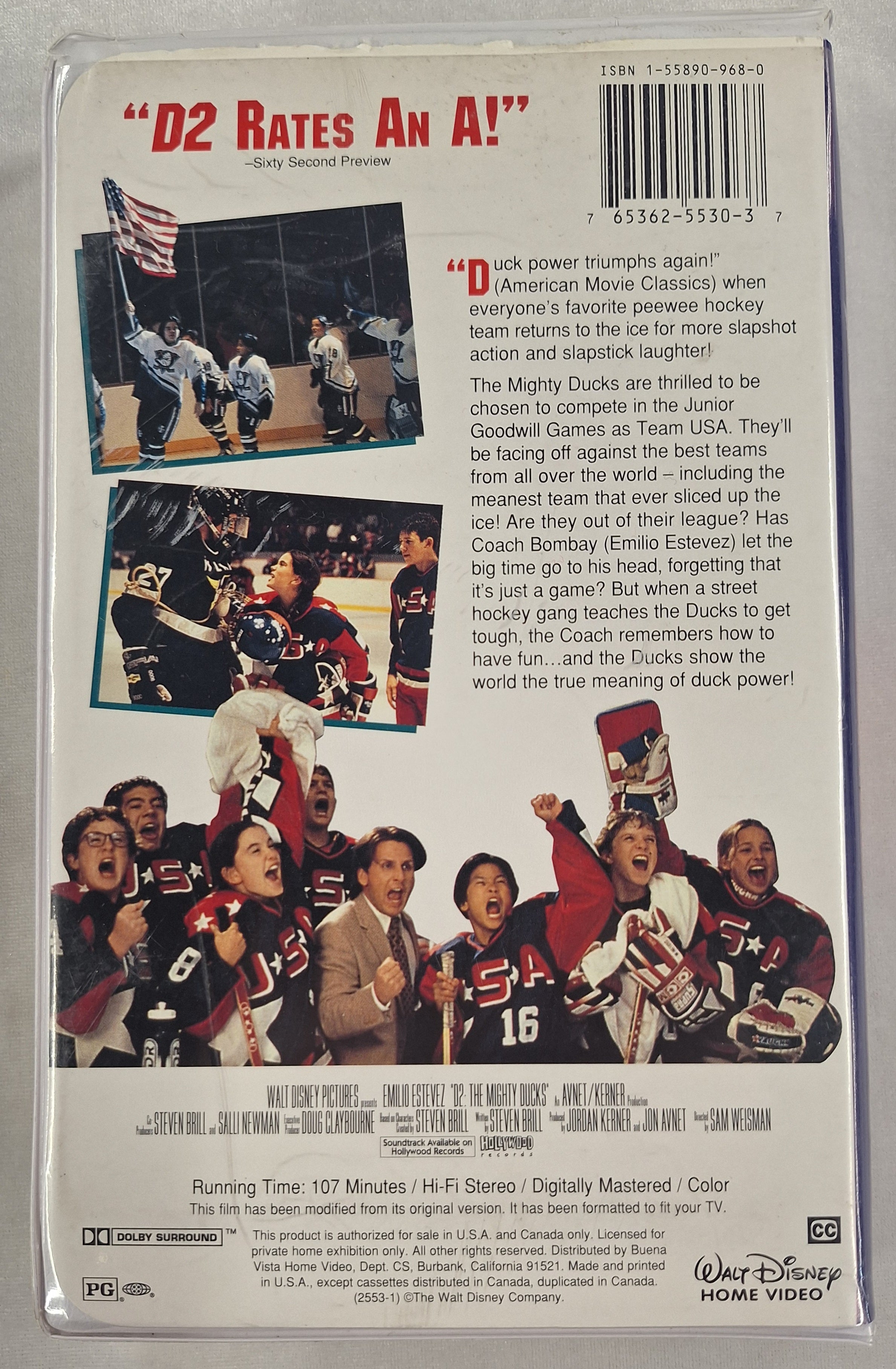 D2 The Mighty Ducks VHS
