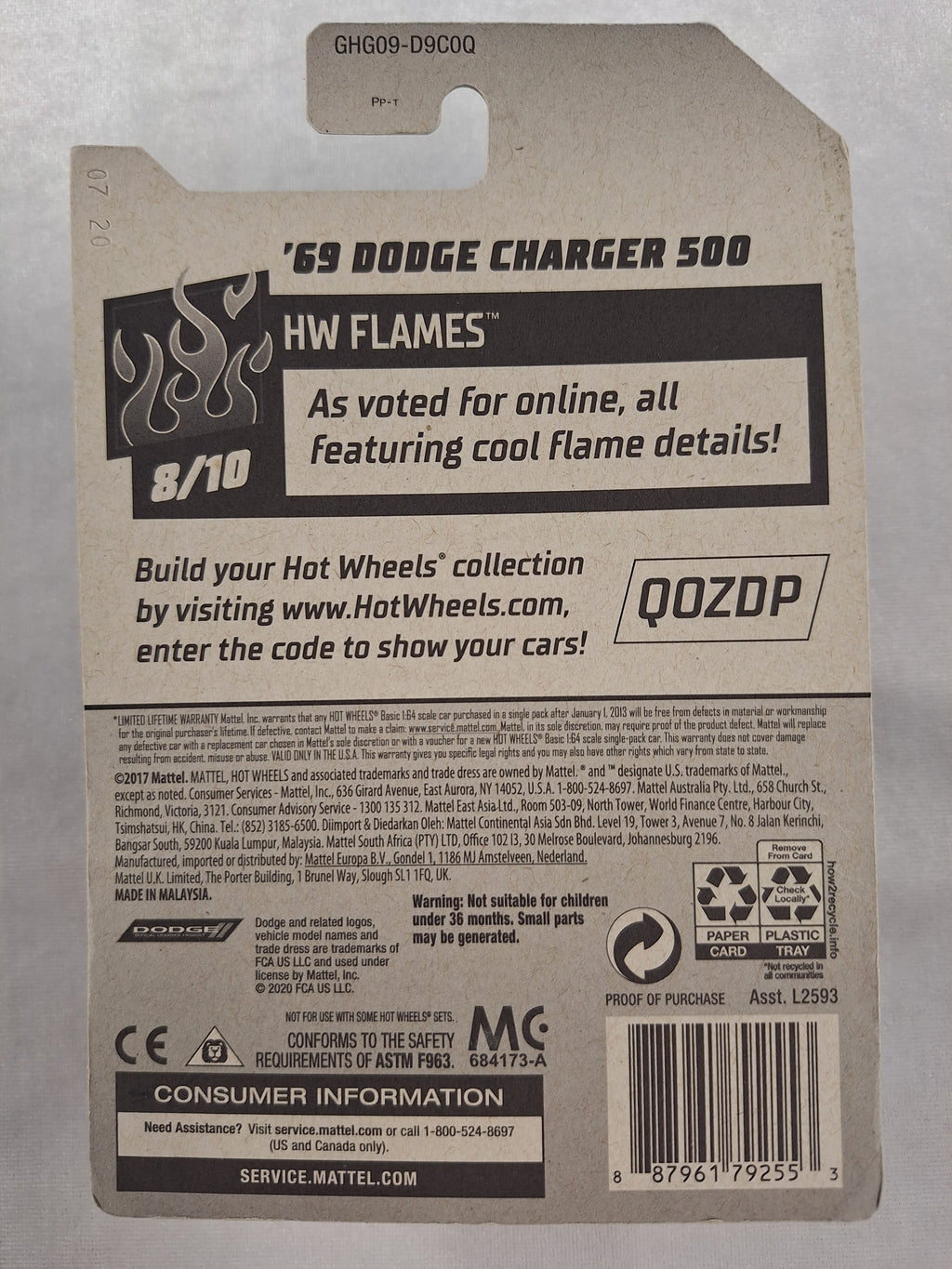 69 Dodge Charger 500 8/10 Flames 189/250