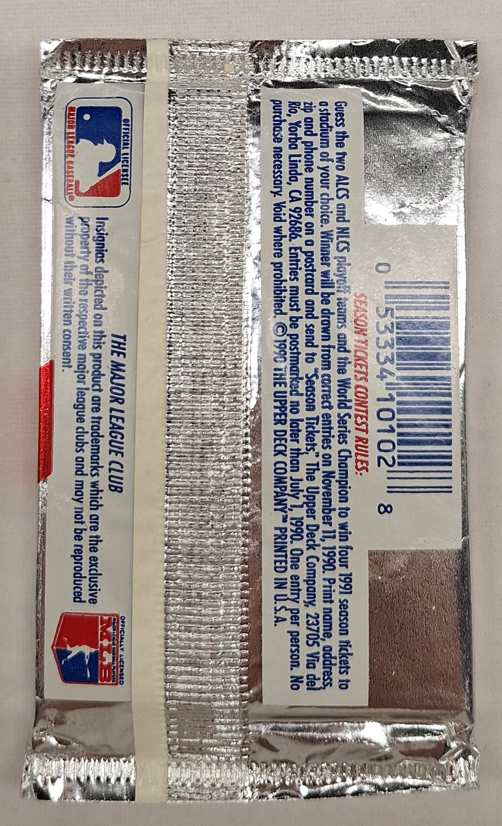 1990 Upper Deck Baseball Foil Pack