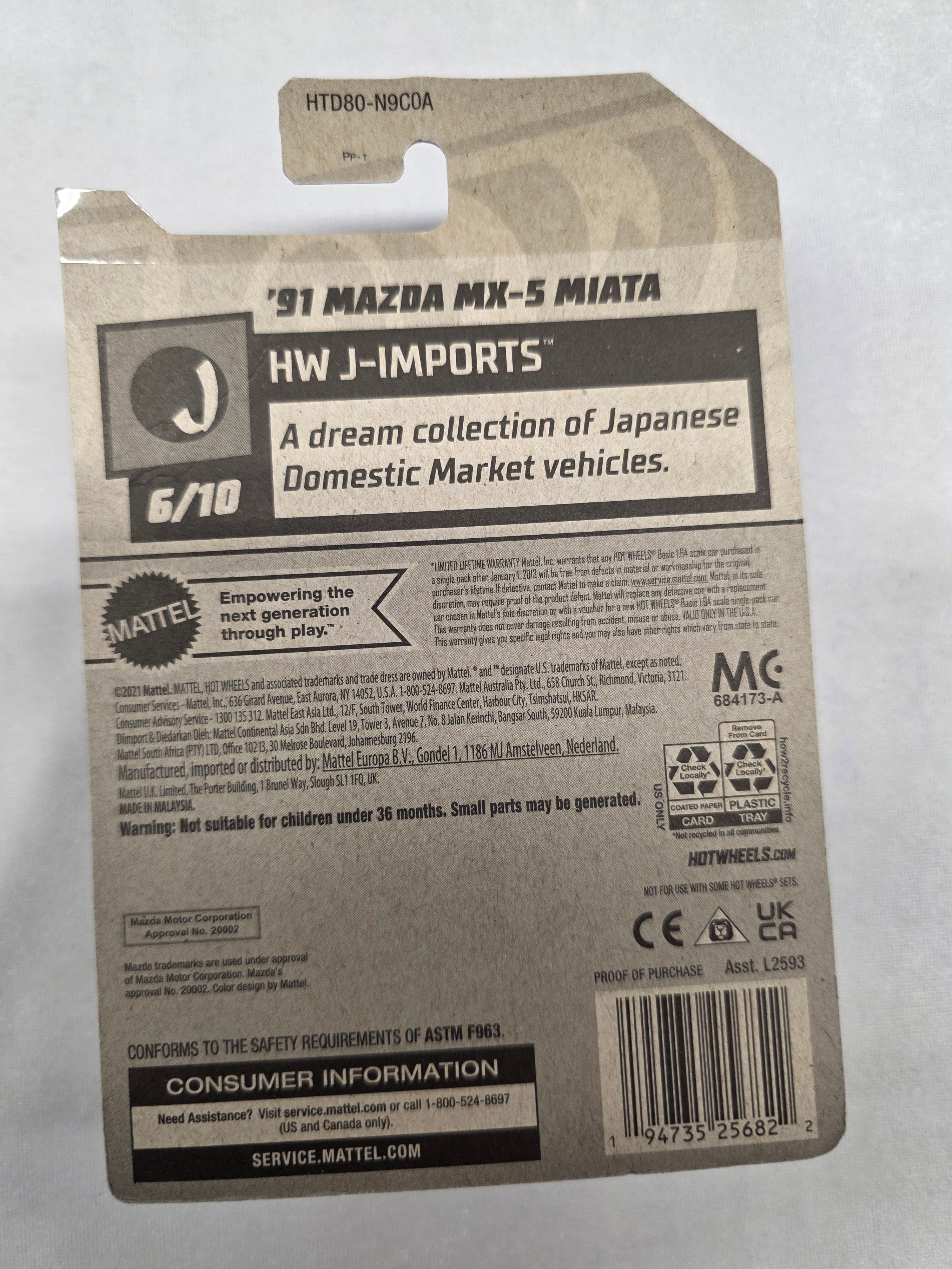91 Mazda MX-5 Miata J-Imports 120/250