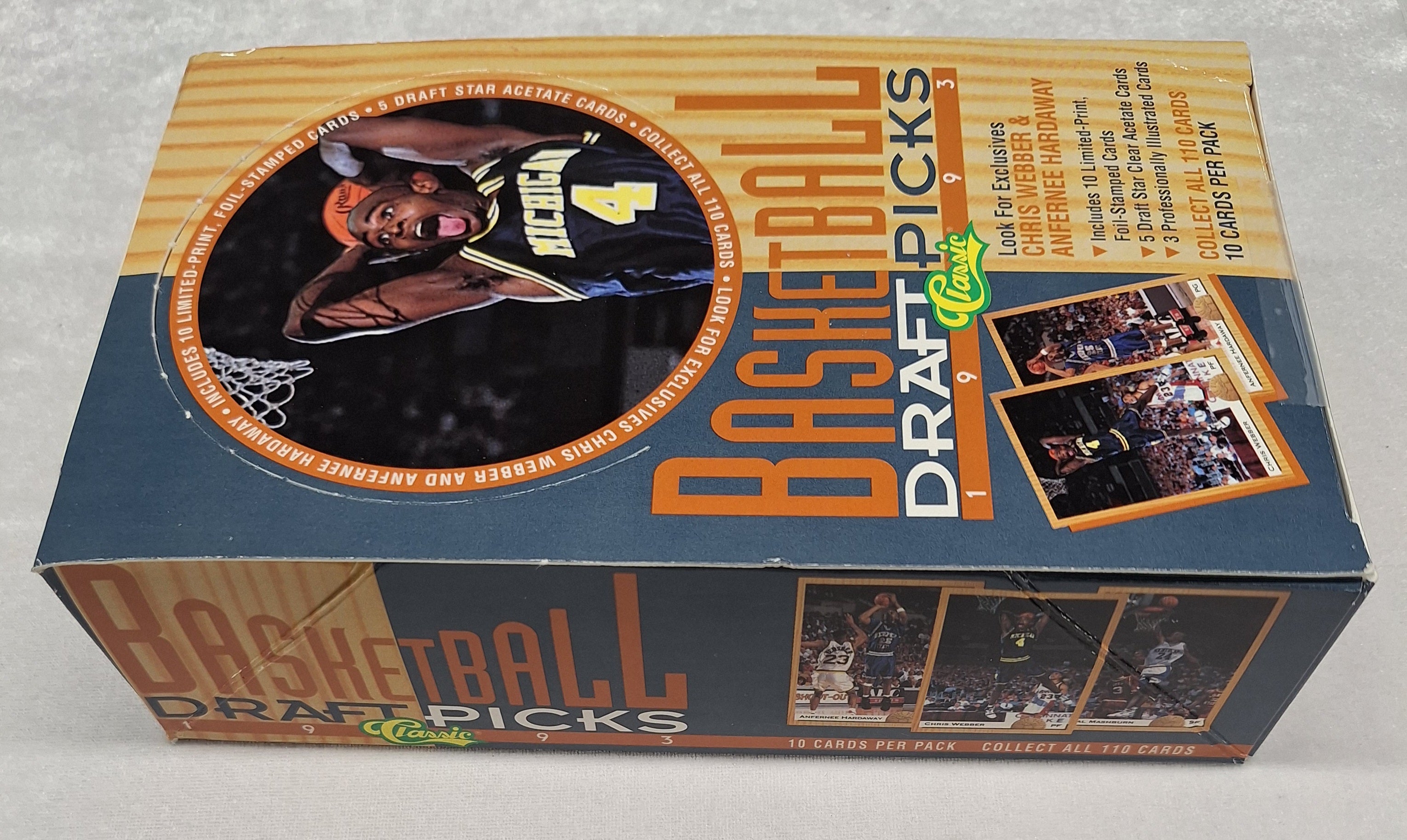 1993 Classic Basketball Draft Picks Box of 36 Cello Packs