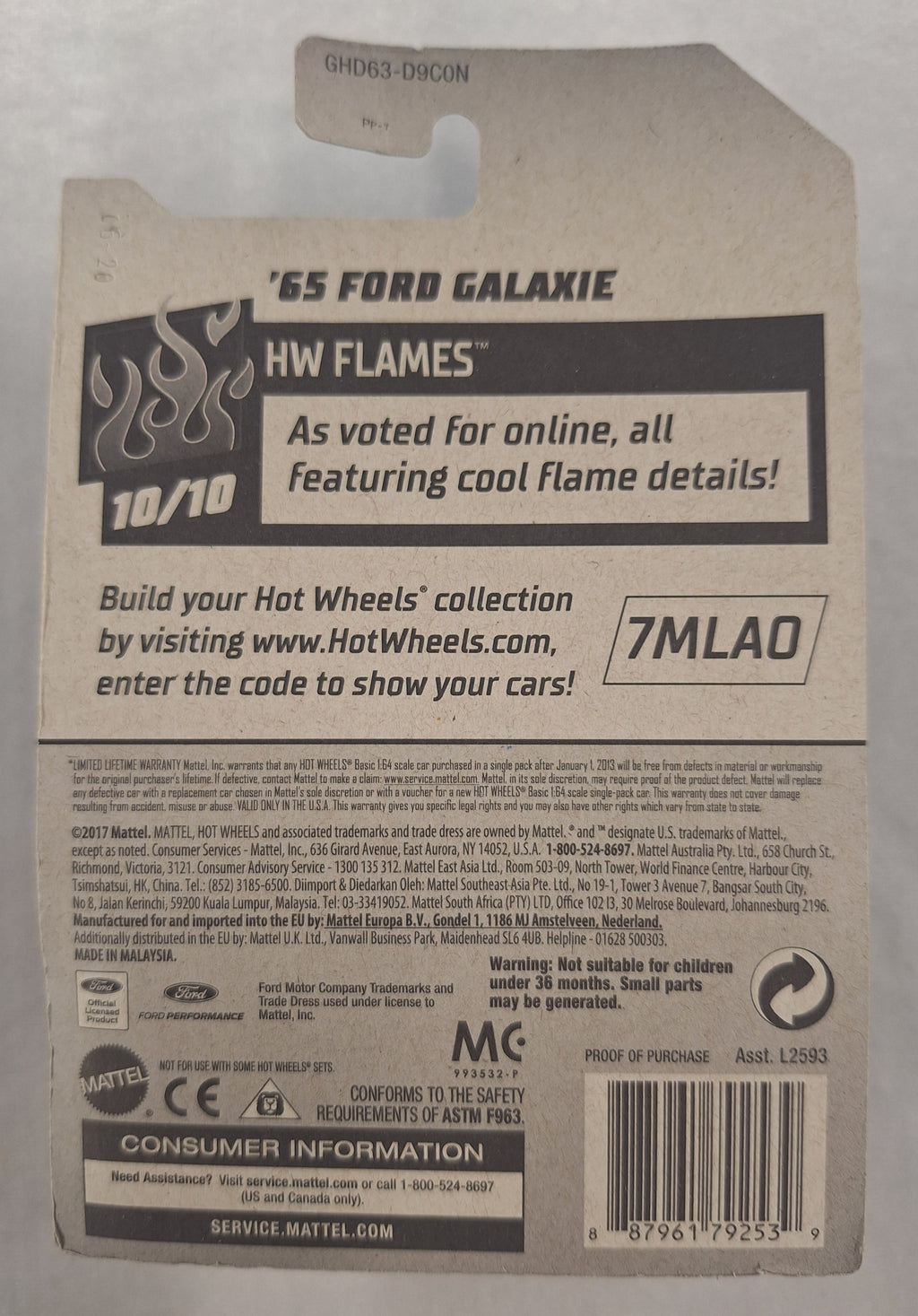 65 Ford Galaxie 10/10 Flames 221/250