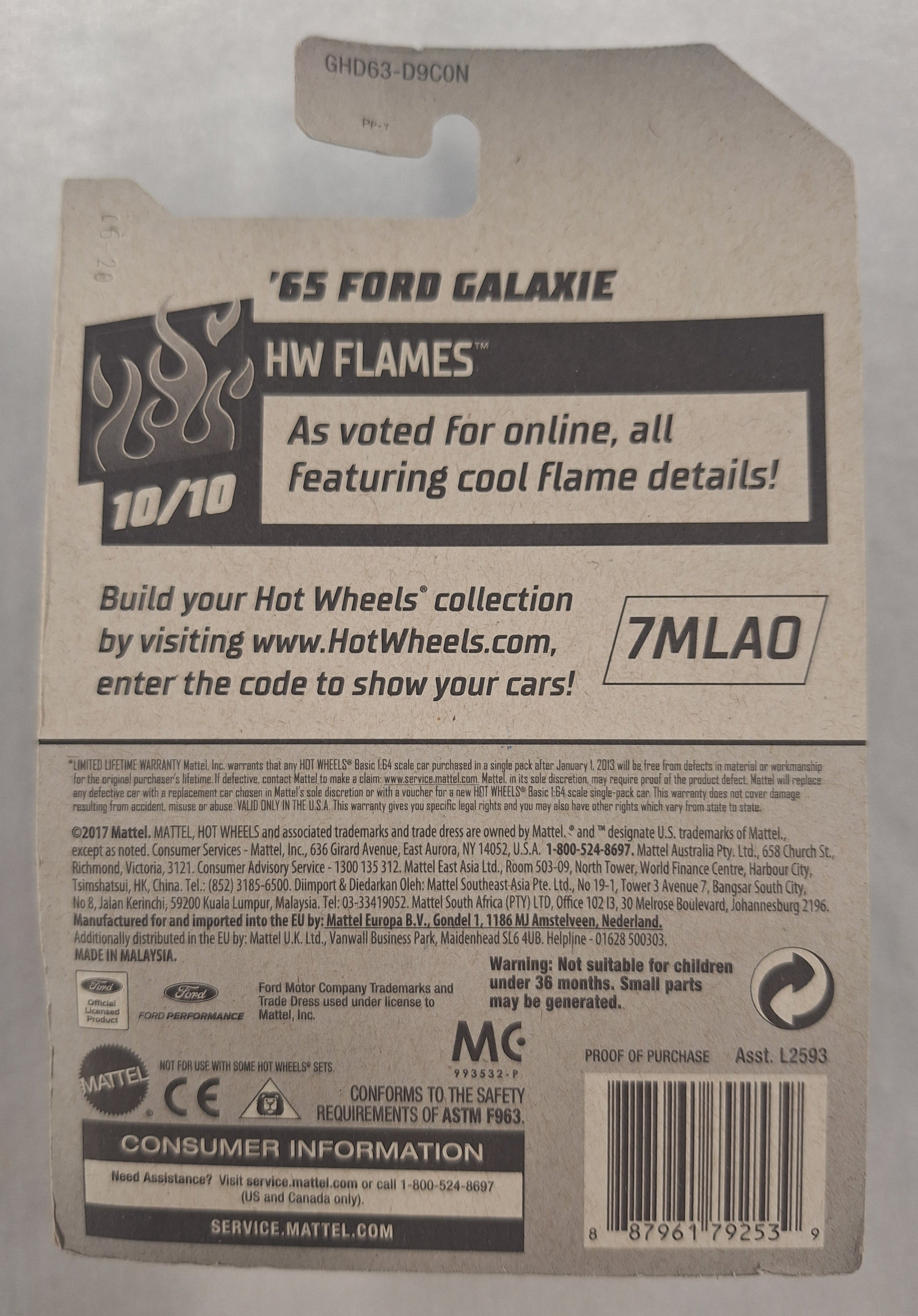 65 Ford Galaxie 10/10 Flames 221/250