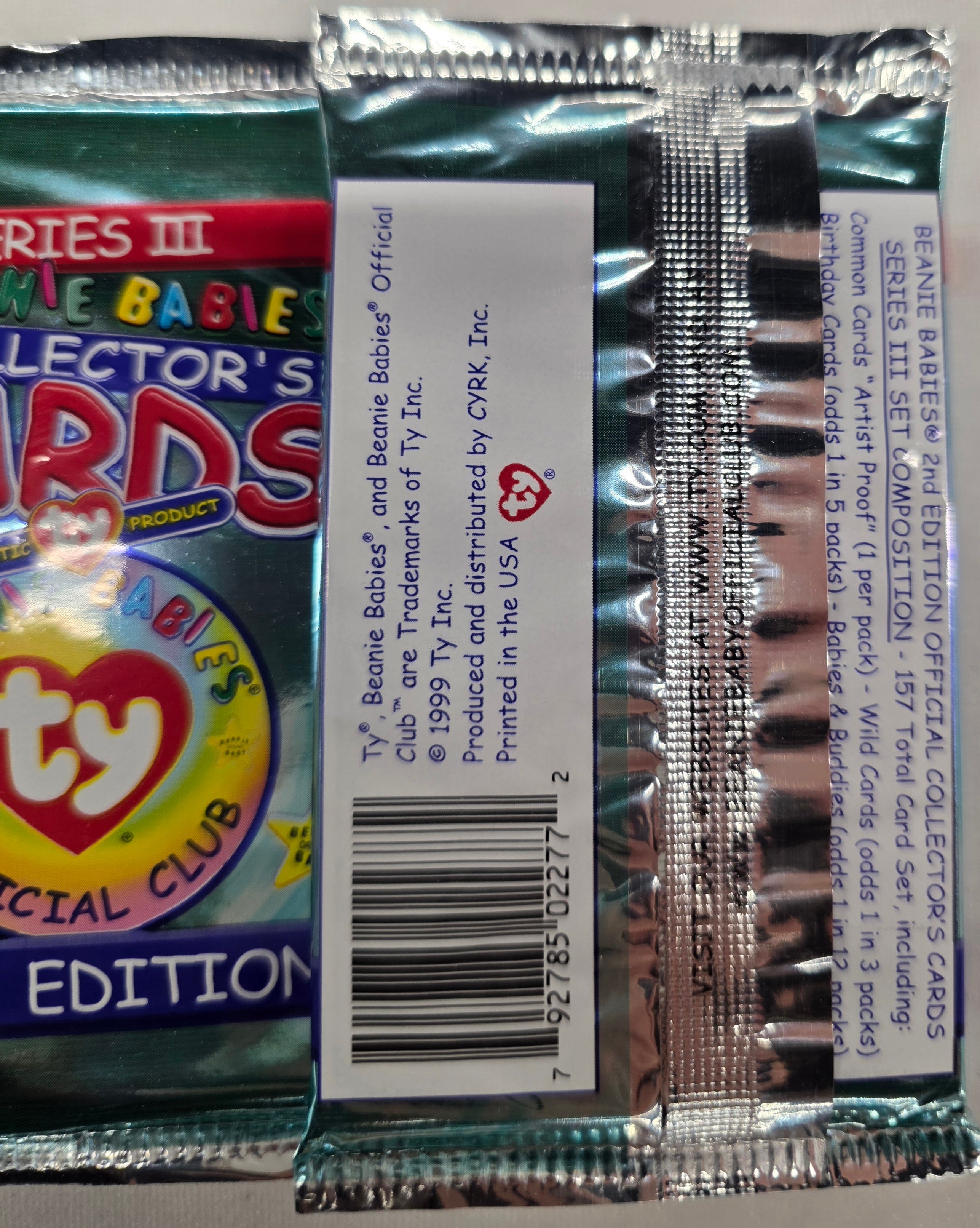 1999 Beanie Baby Series III 2nd Edition Cello Pack