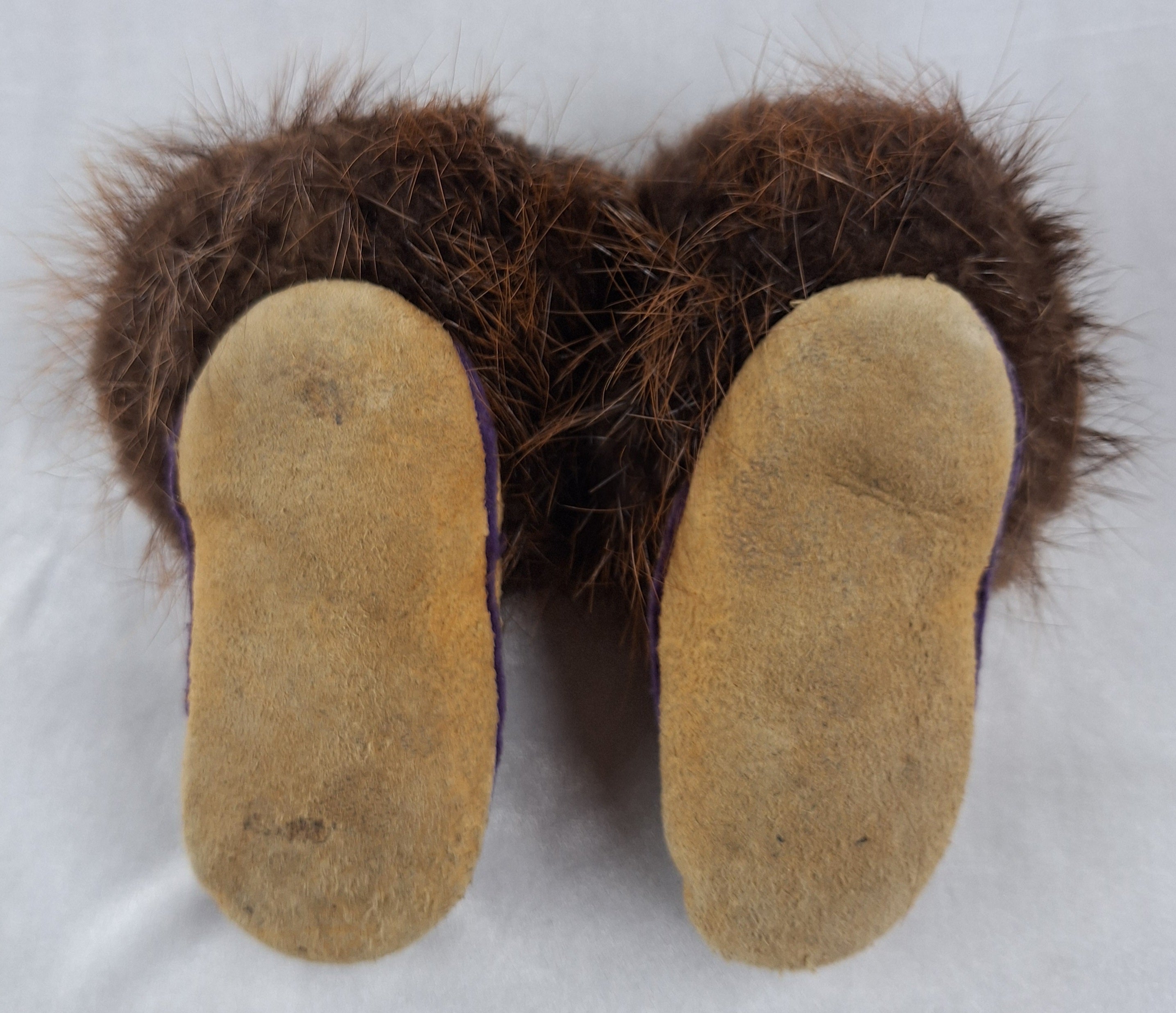 Handmade Alaskan Beaded Beaver Trim Mukluks Children's Size
