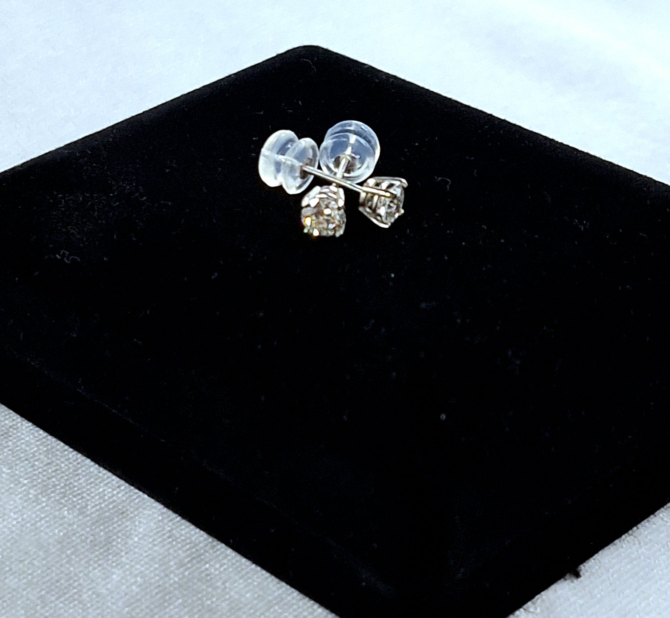 White Diamond Earrings .75 Carat