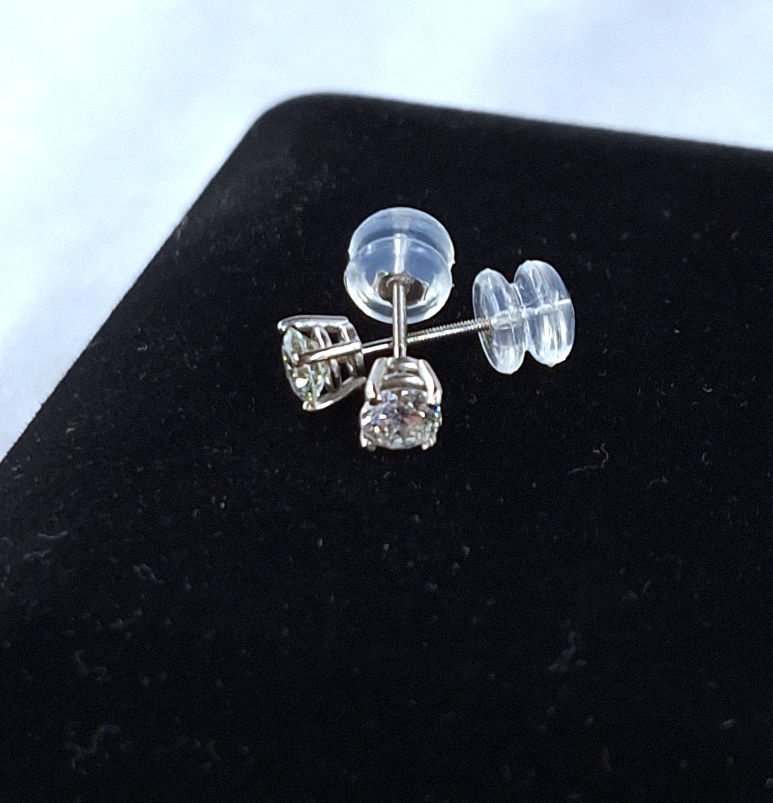 White Diamond Earrings .75 Carat