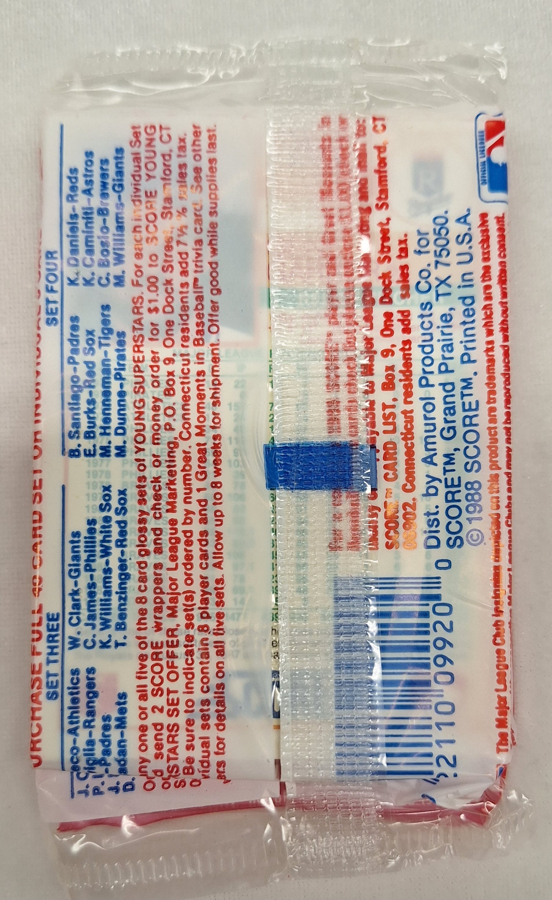 1988 Score Baseball Wax Pack