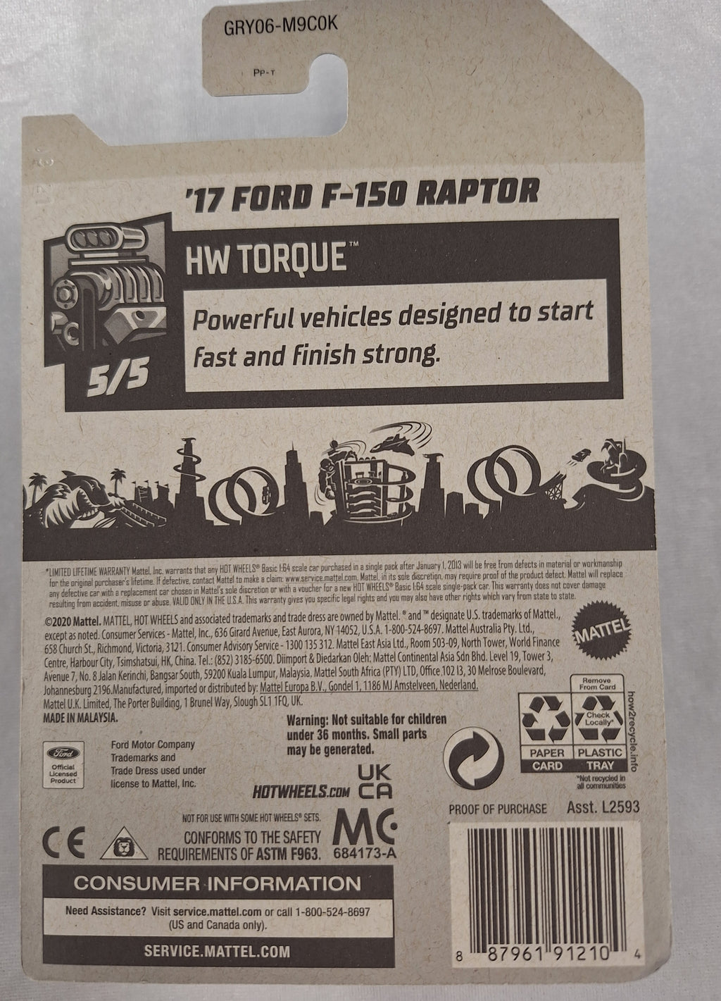 17 Ford F-150 Raptor 5/5 Torque 167/250 Gray