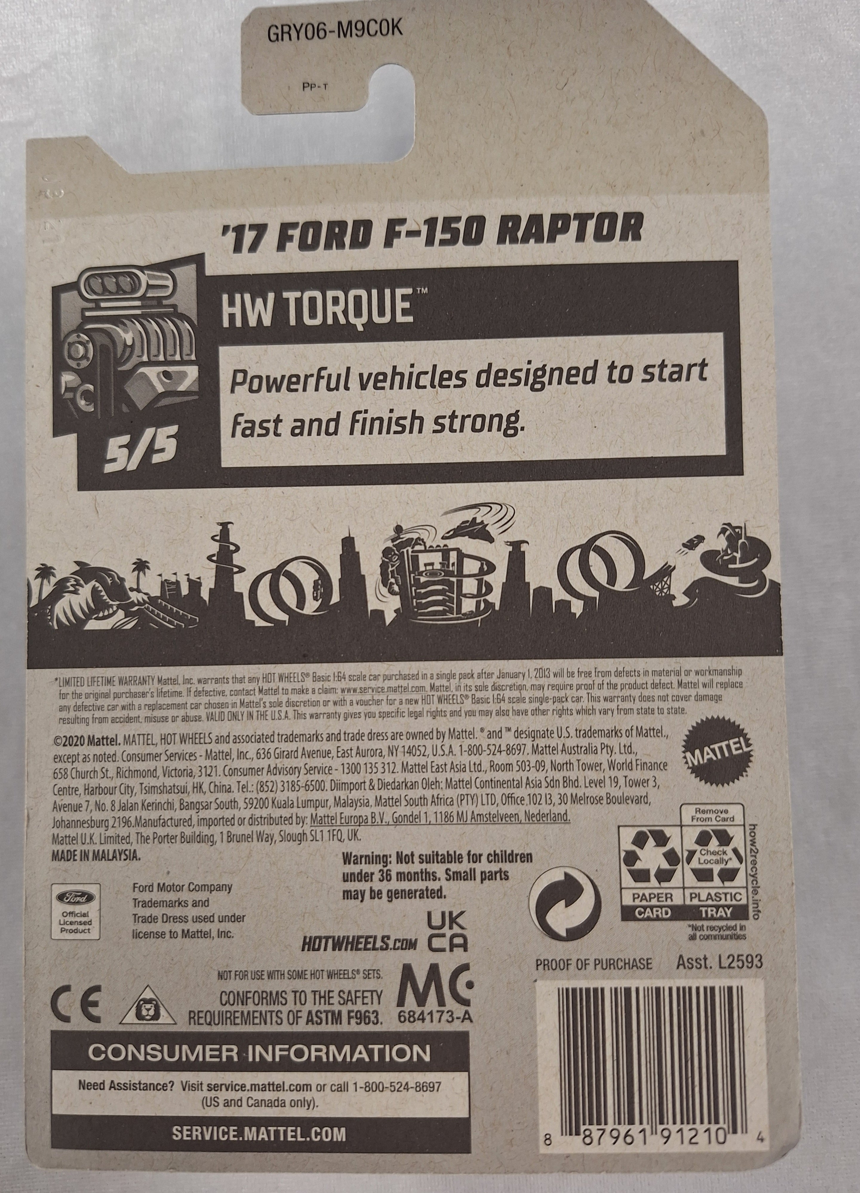 17 Ford F-150 Raptor 5/5 Torque 167/250 Gray